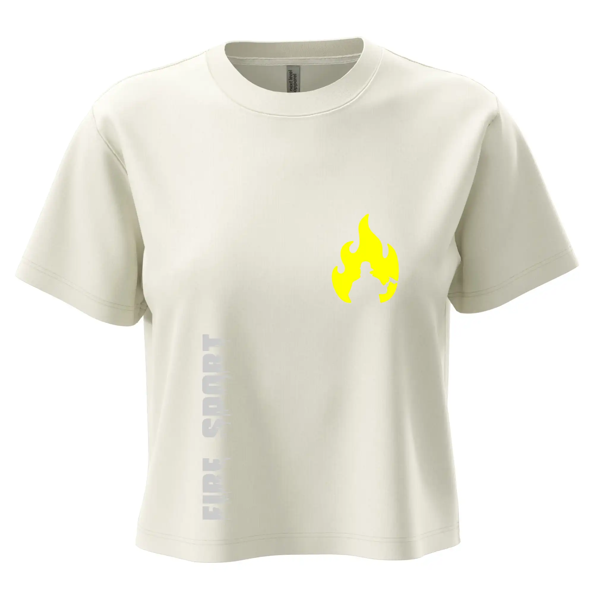 Originálne tričká pre hasičov - DHZ - Váš názov - FLUO + Reflexná potlač - Boxy cropped tričko OVERSIZE