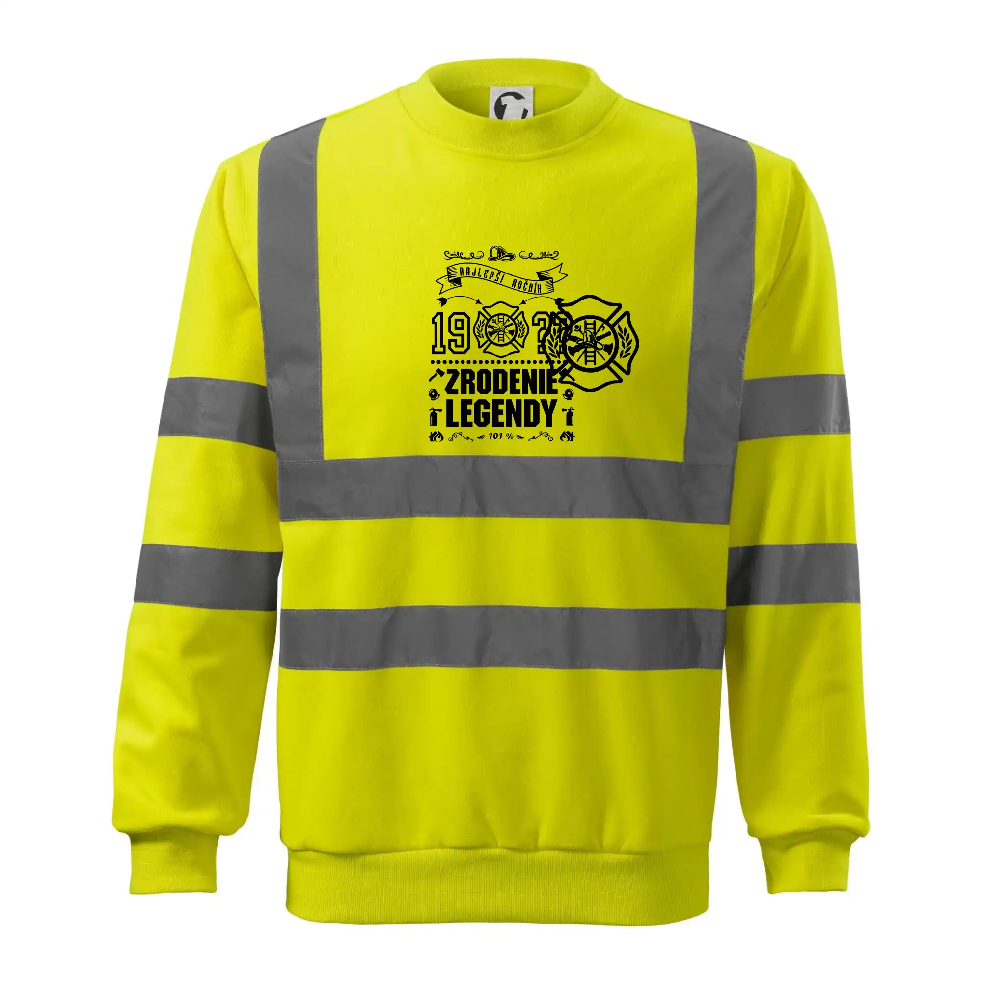 Trička Zrodenie legendy - Zrodenie legendy - pre hasičov - Reflexná mikina