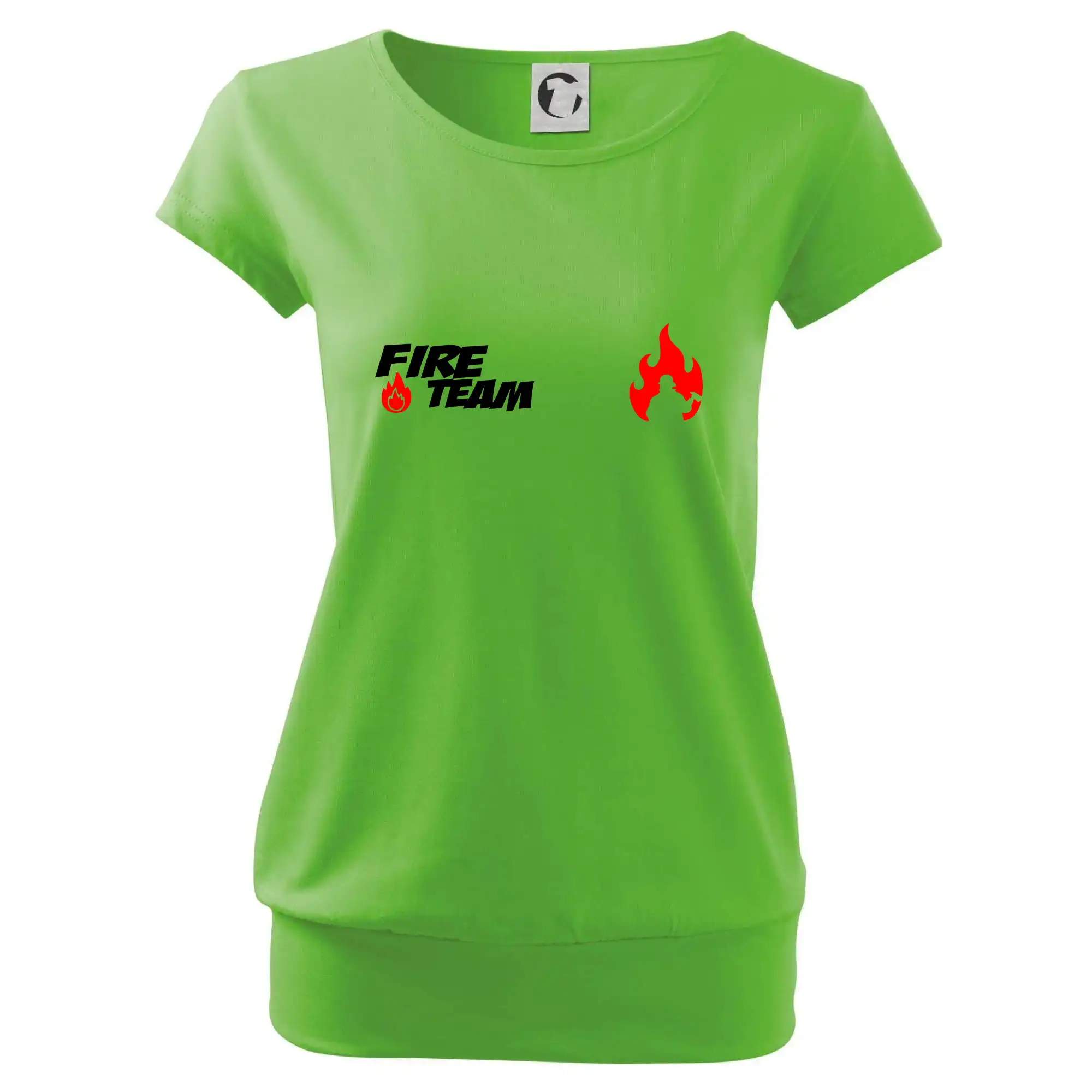 Originálne tričká pre hasičov - Fire Team plamen - Voľné tričko city