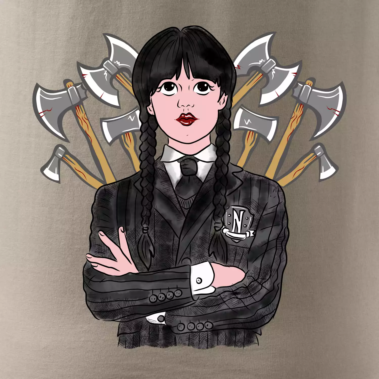 Sekery - holka v černém (Pecka design)