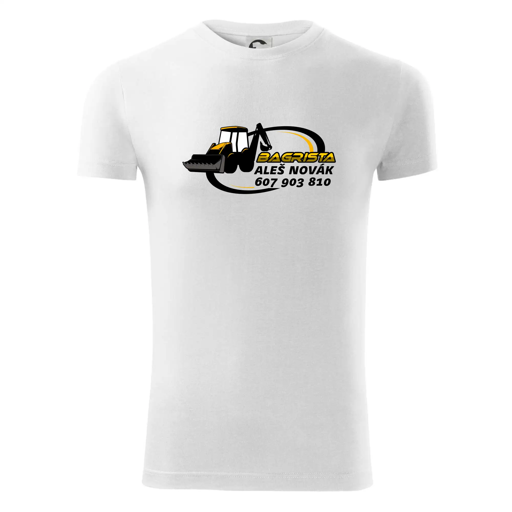 Bagrista v kruhu - vlastní nápis