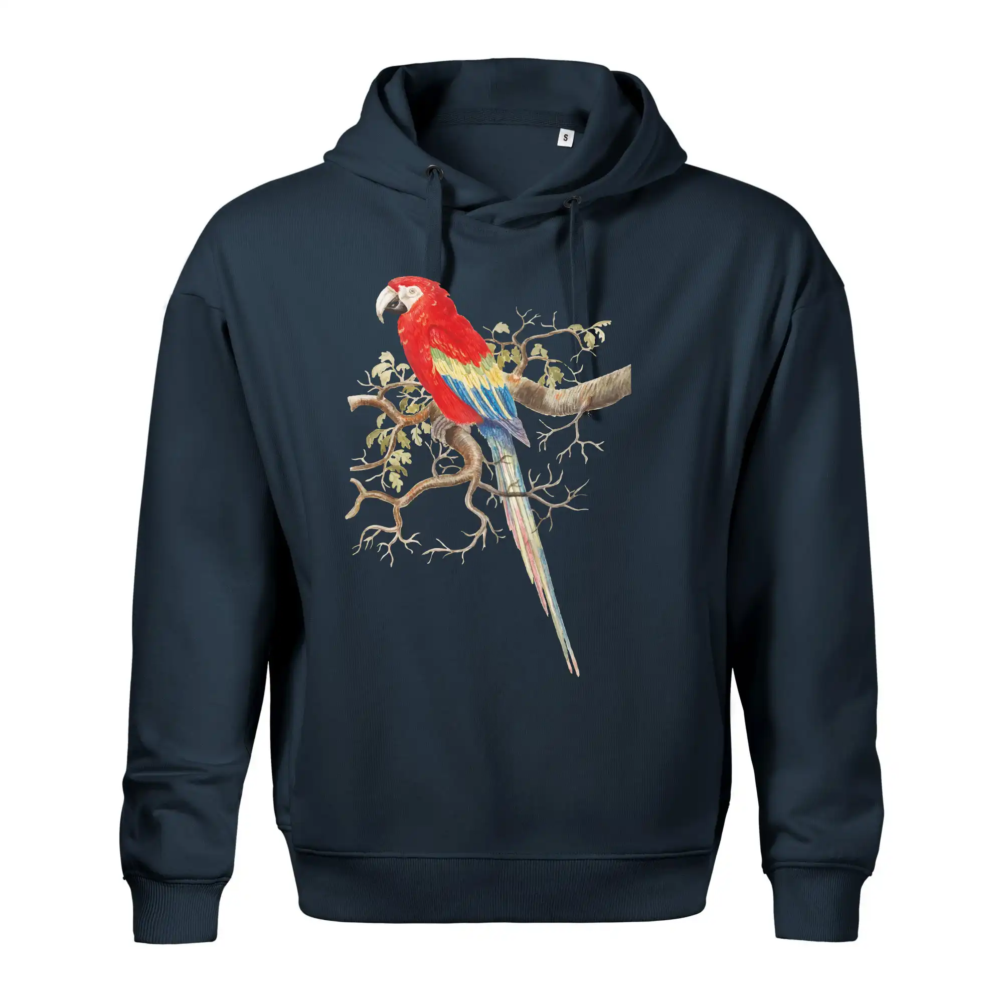 Papoušek na listnatém stromě