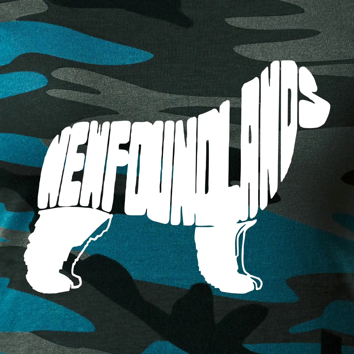 Novofundlandský pes - nápis v tělě