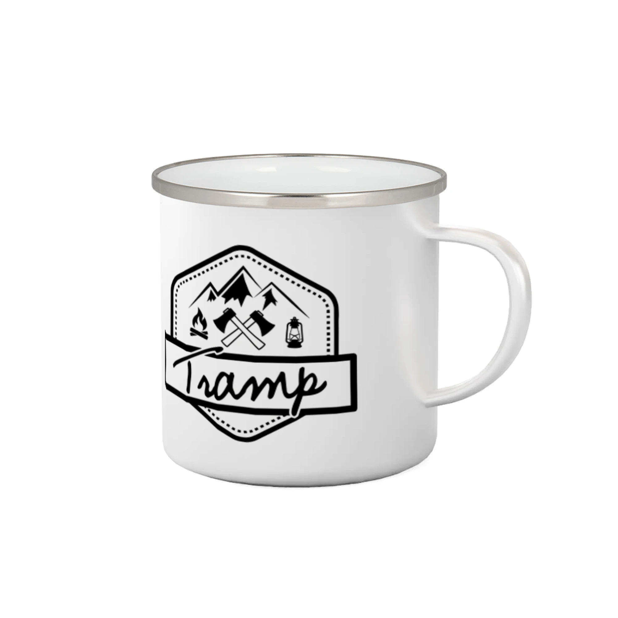 Trička na kempovanie - Tramp erb - Plecháčik