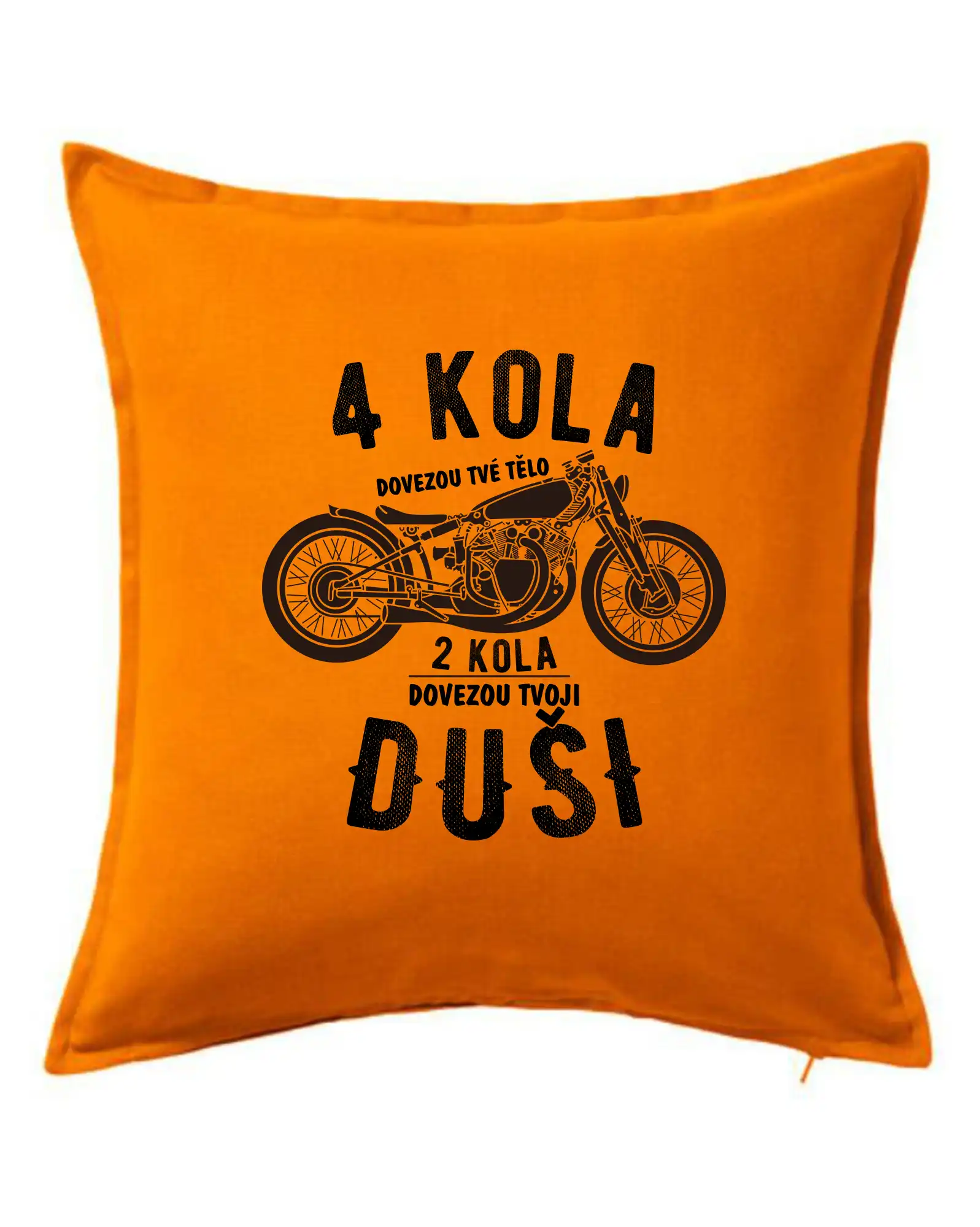 Tričká pre motorkárov¨ - 4 kolesá vs 2 kolesá - Vankúš 50x50