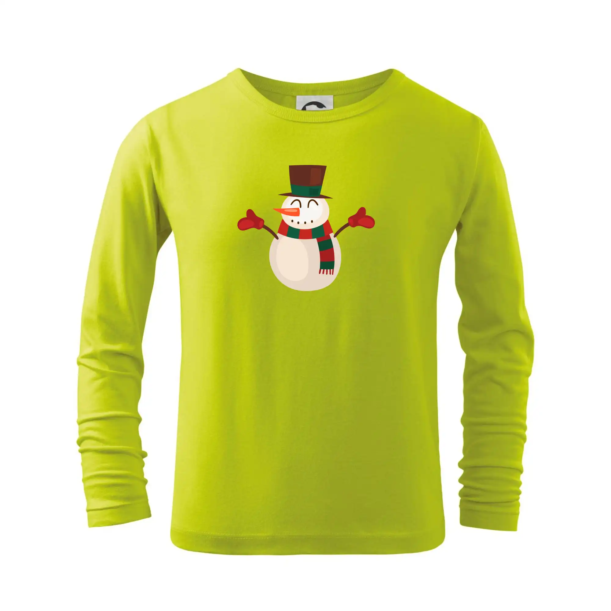 Vianočné tričká - Vianočný snehuliak - Tričko detské Long Sleeve
