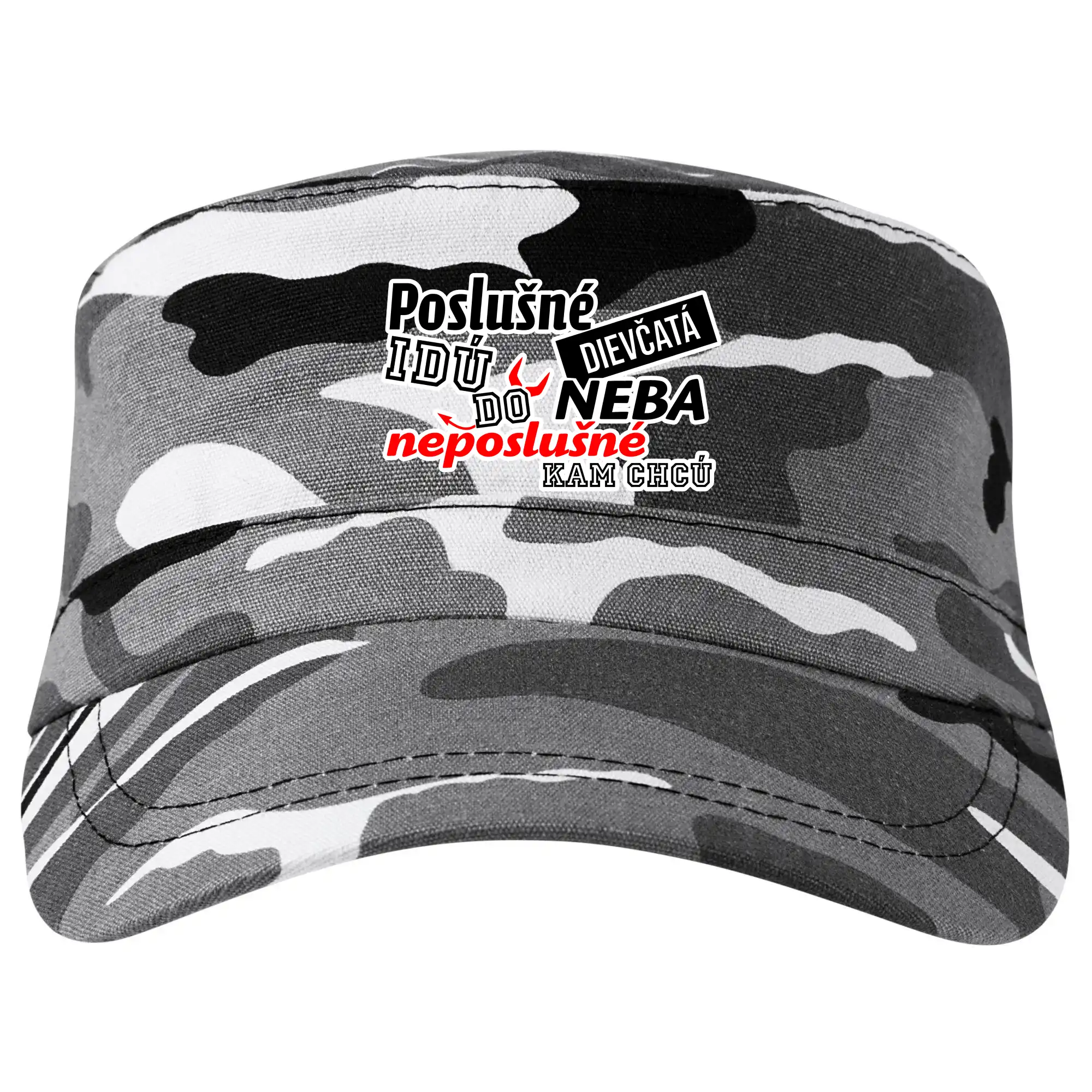 Tričká na párty - Poslušné dievčata idú do neba - Šiltovka CAMO