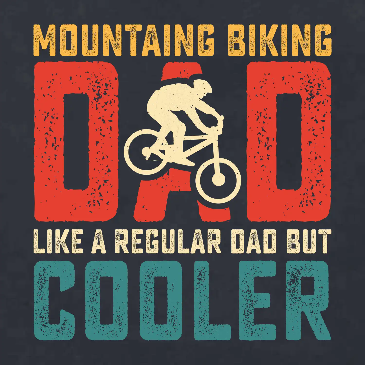 Mountain biking dad like a regular dad