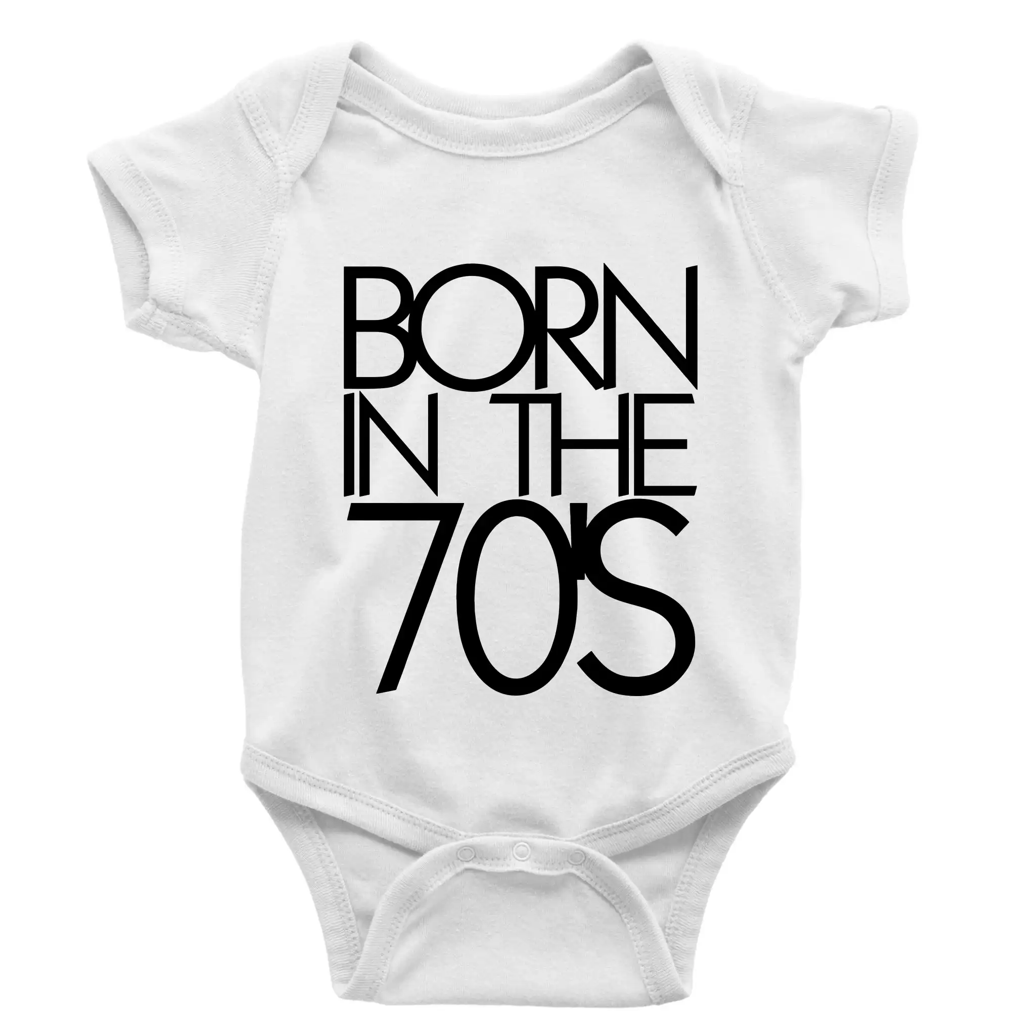 Tričká k narodeninám - Born In The 70's - Body dojčenské s krátkym rukávom