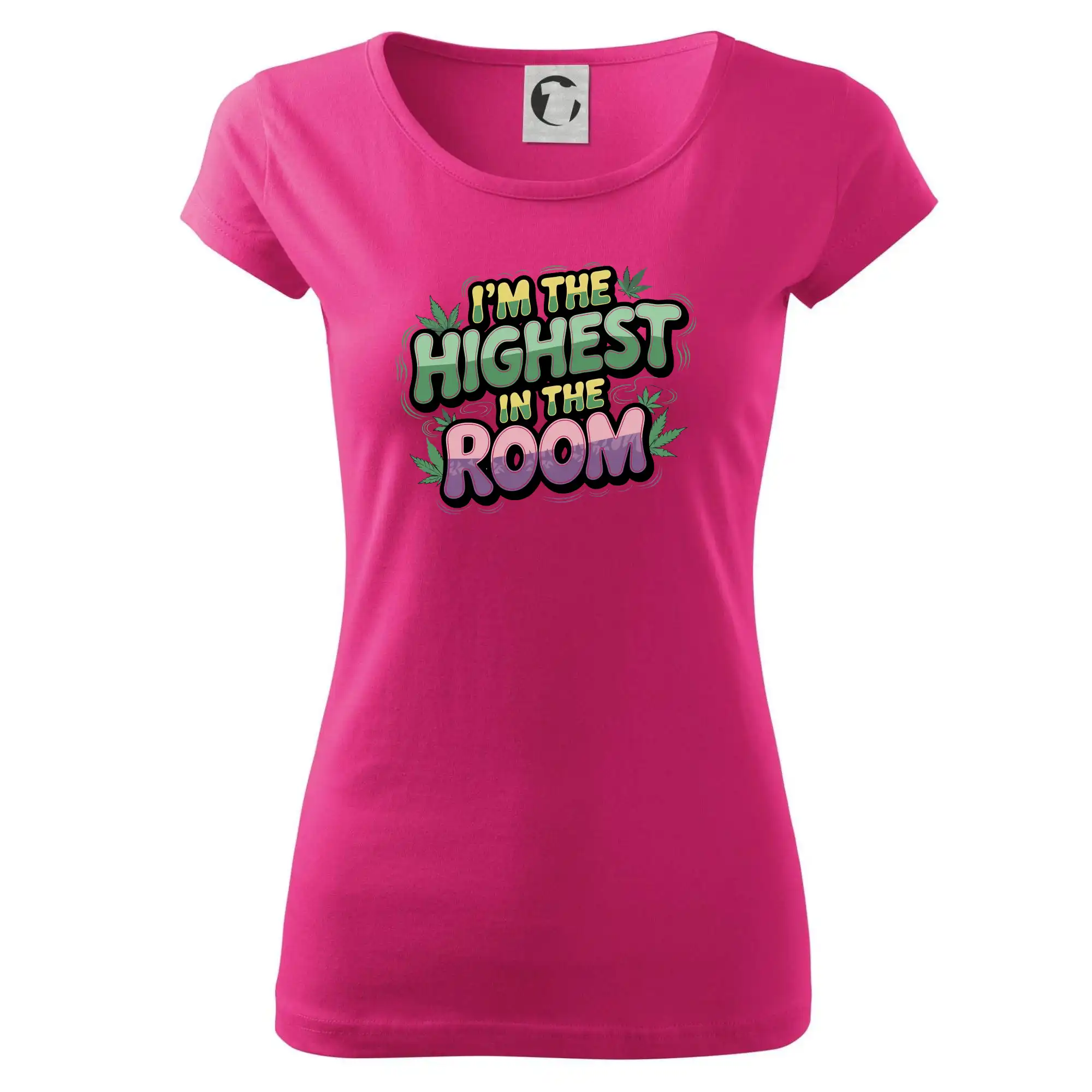 Tričká pre pohodový ľudí - Marihuana - Iam the highest in the room - Dámske tričko Pure