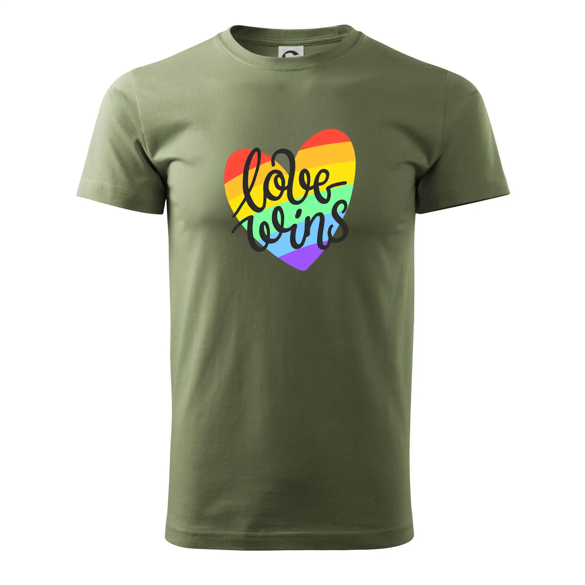 Tričká pre LGBT a Queer komunitu - Love wins srdce - Pánske tričko nižšej gramáže
