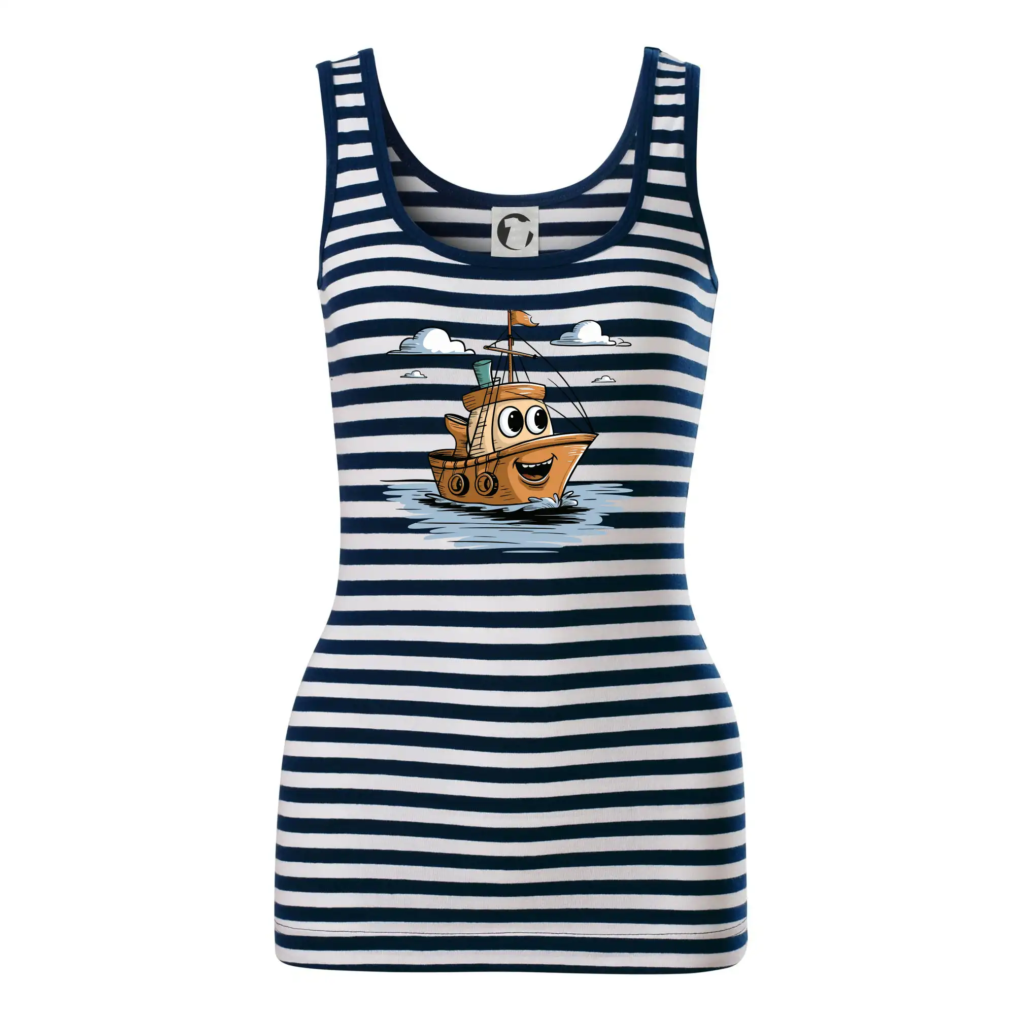 Tričká pre zamilovaných - Parové tričko - Loď a kotva - Sailor tielko na vodu