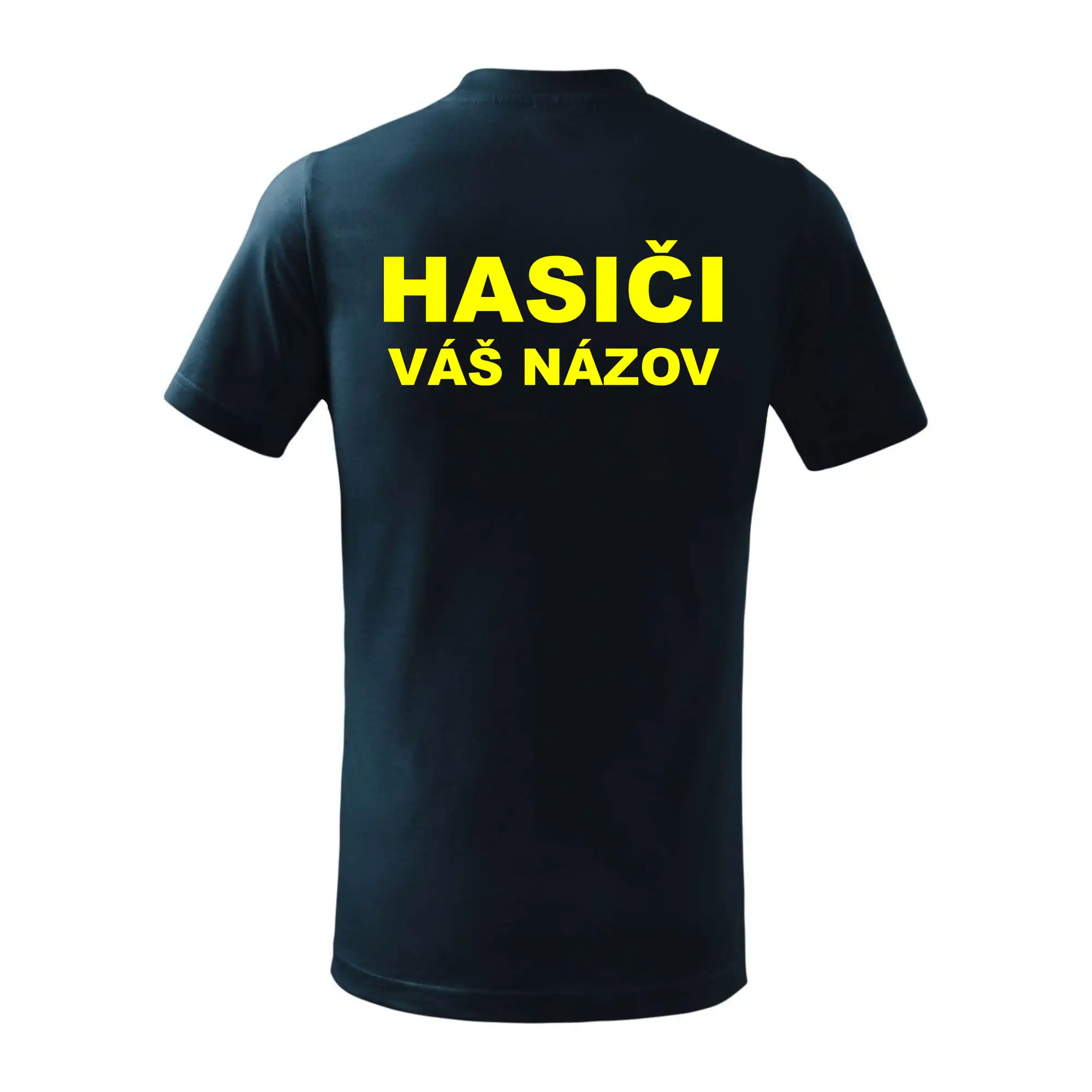 Hasiči - žltý nápis - váš názov zboru