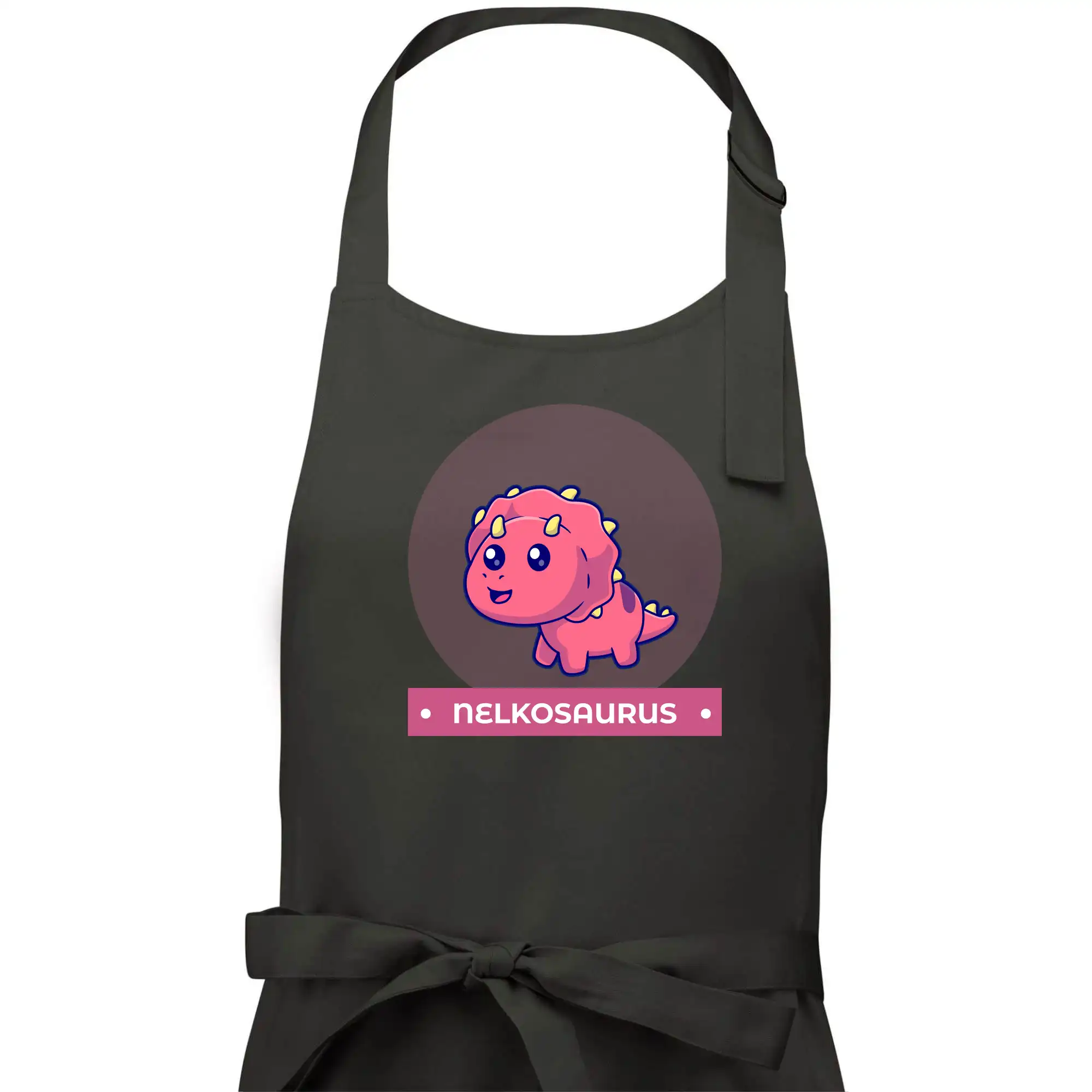 Detské tričká, mikiny a body s originálnymi potlačami | Veselé motívy pre chlapcov aj dievčatá - Dinosaurie mená - růžový dinosaurus - Pánska zástera na varenie
