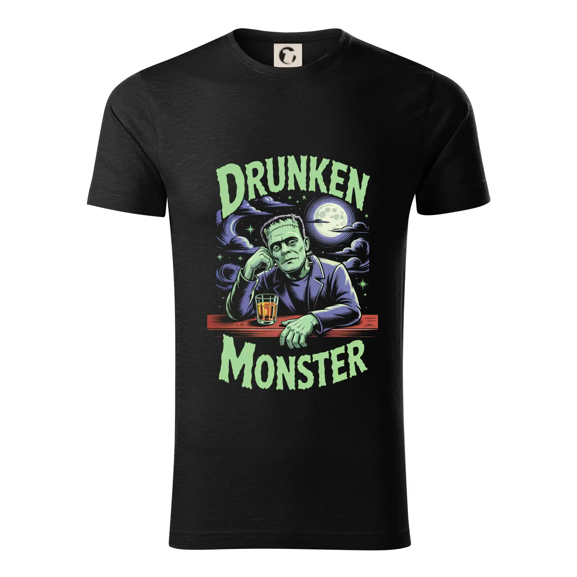 Vtipná tričká s motívmi pitie - ostatné - Drunken Monster - Tričko z organickej bavlny