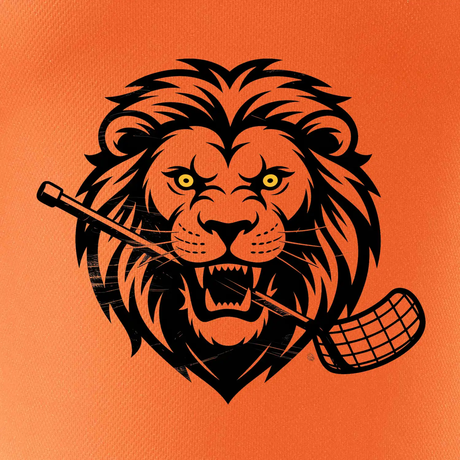 Floorball - Lev s hokejkou v tlamě