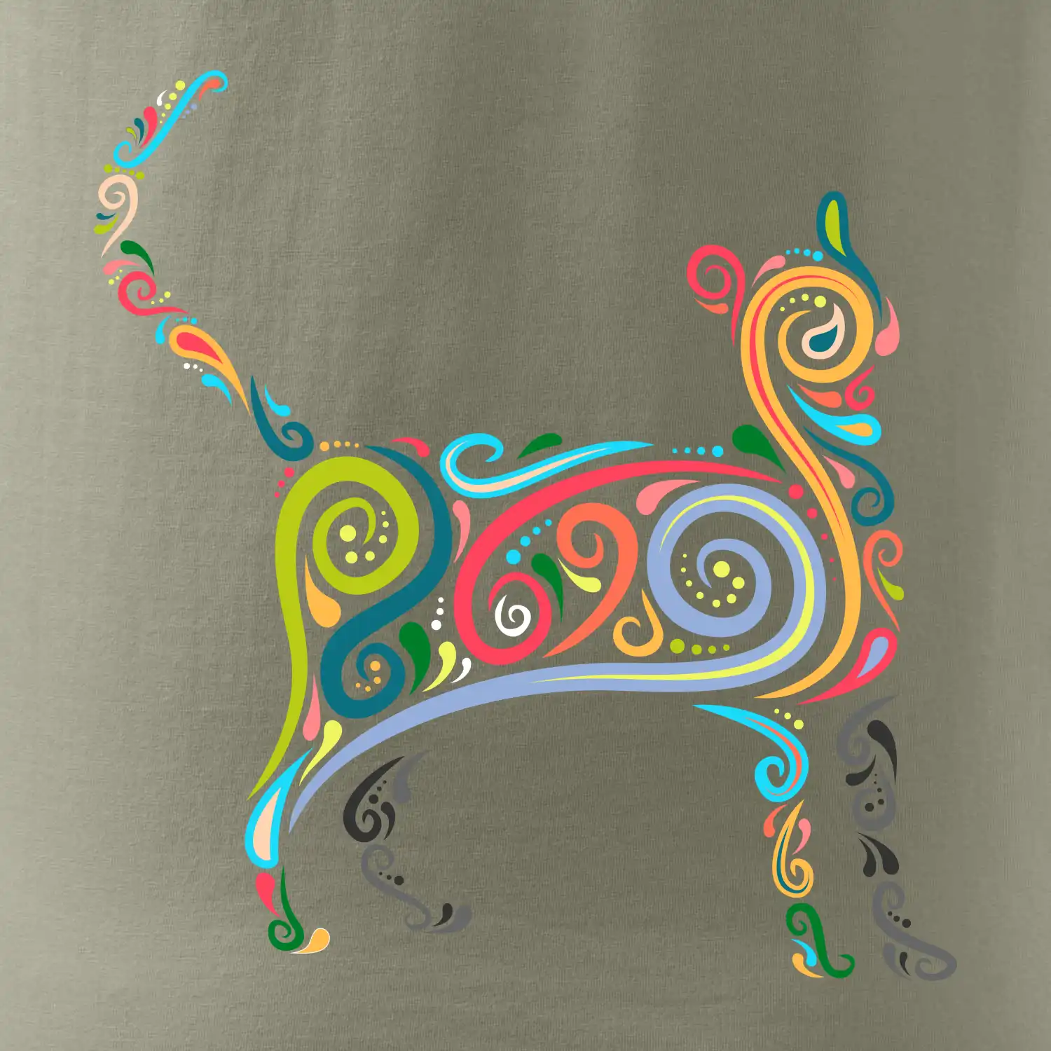 Kočka barevné křivky