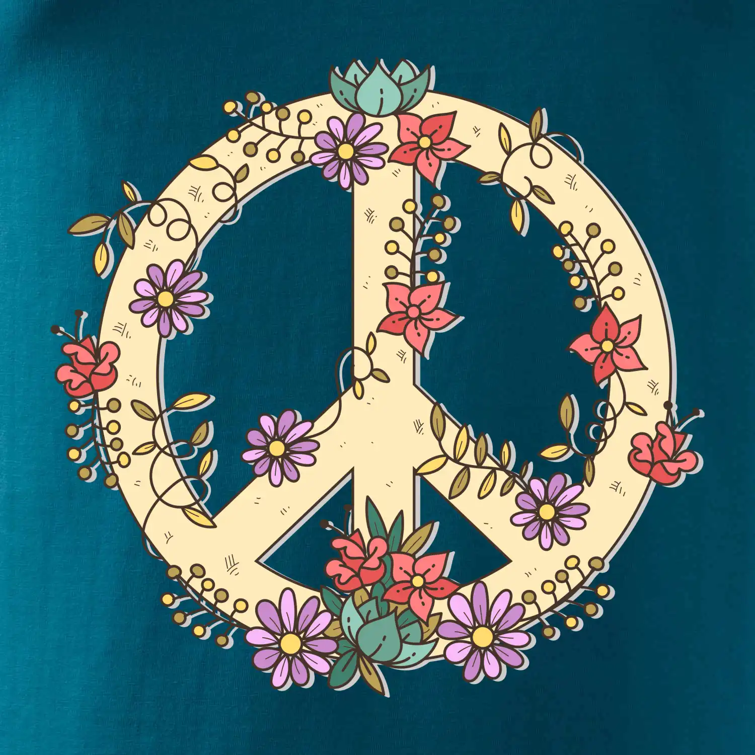 Peace symbol pískový