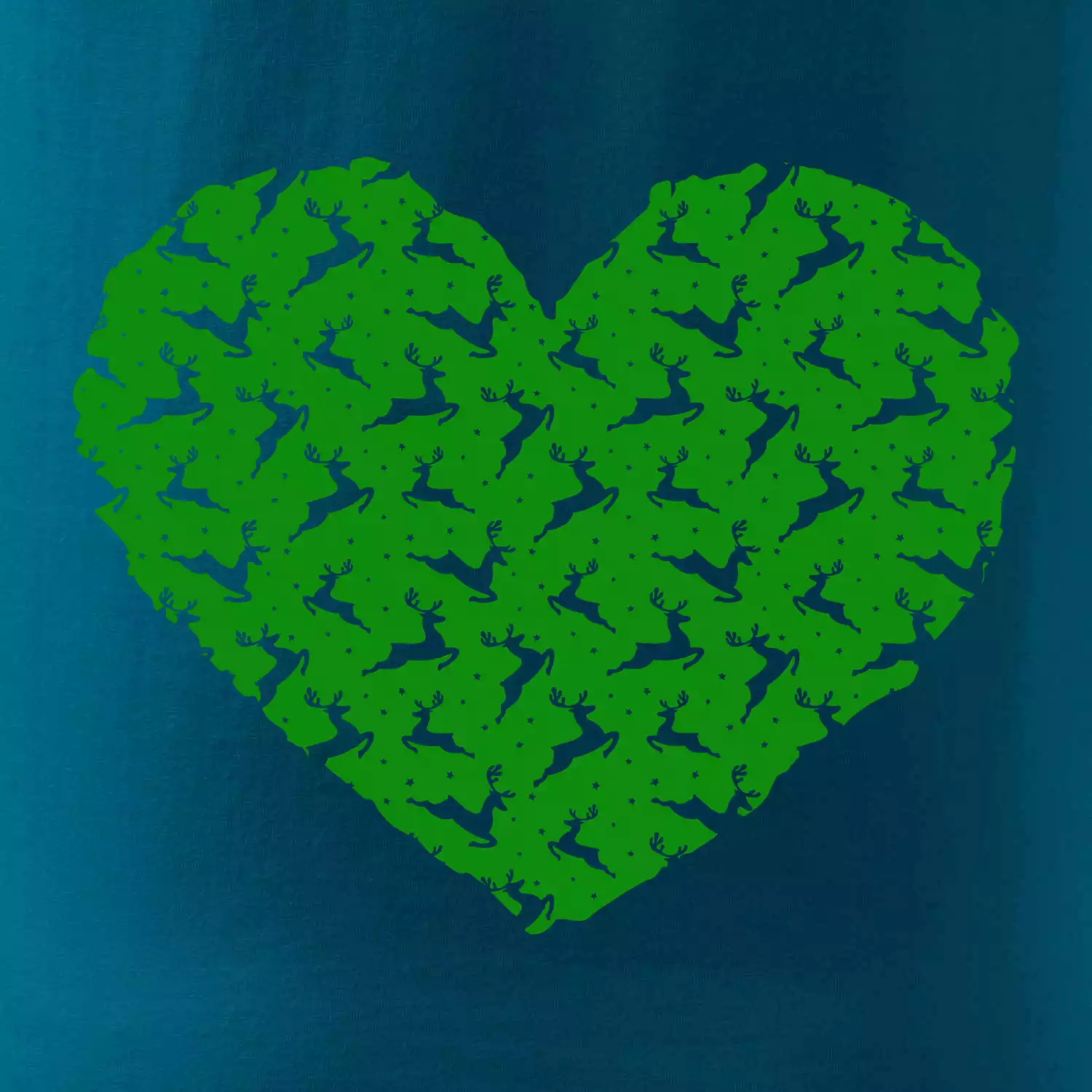 Vánoční jeleni v srdci