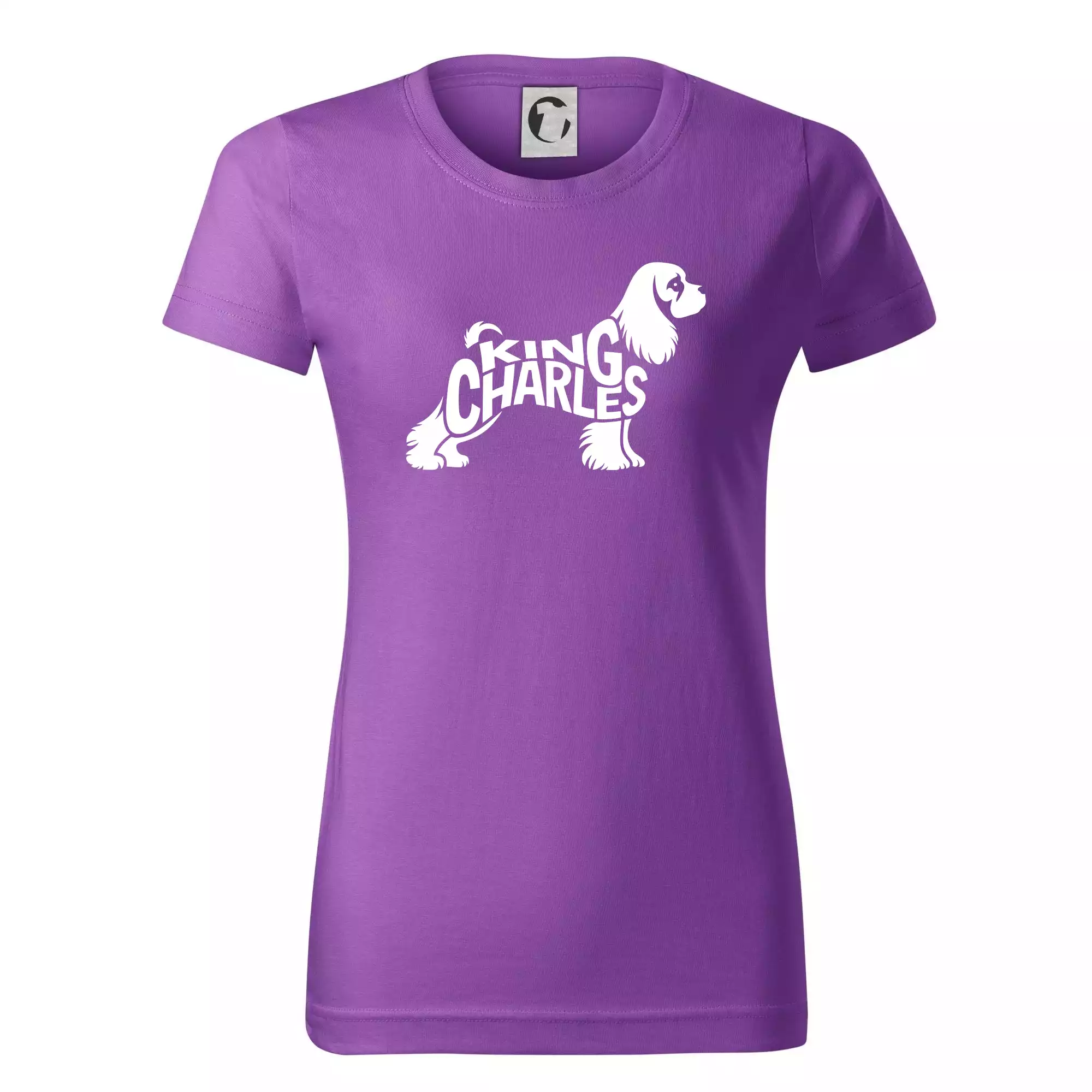 Kavalír king Charles španěl nápis v těle