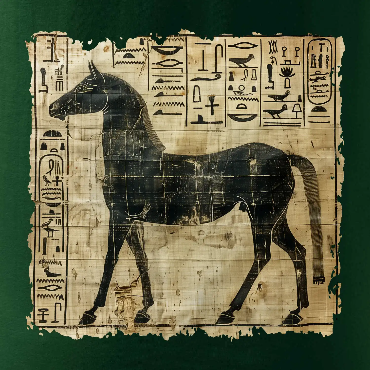 Egyptské hieroglyfy kůň