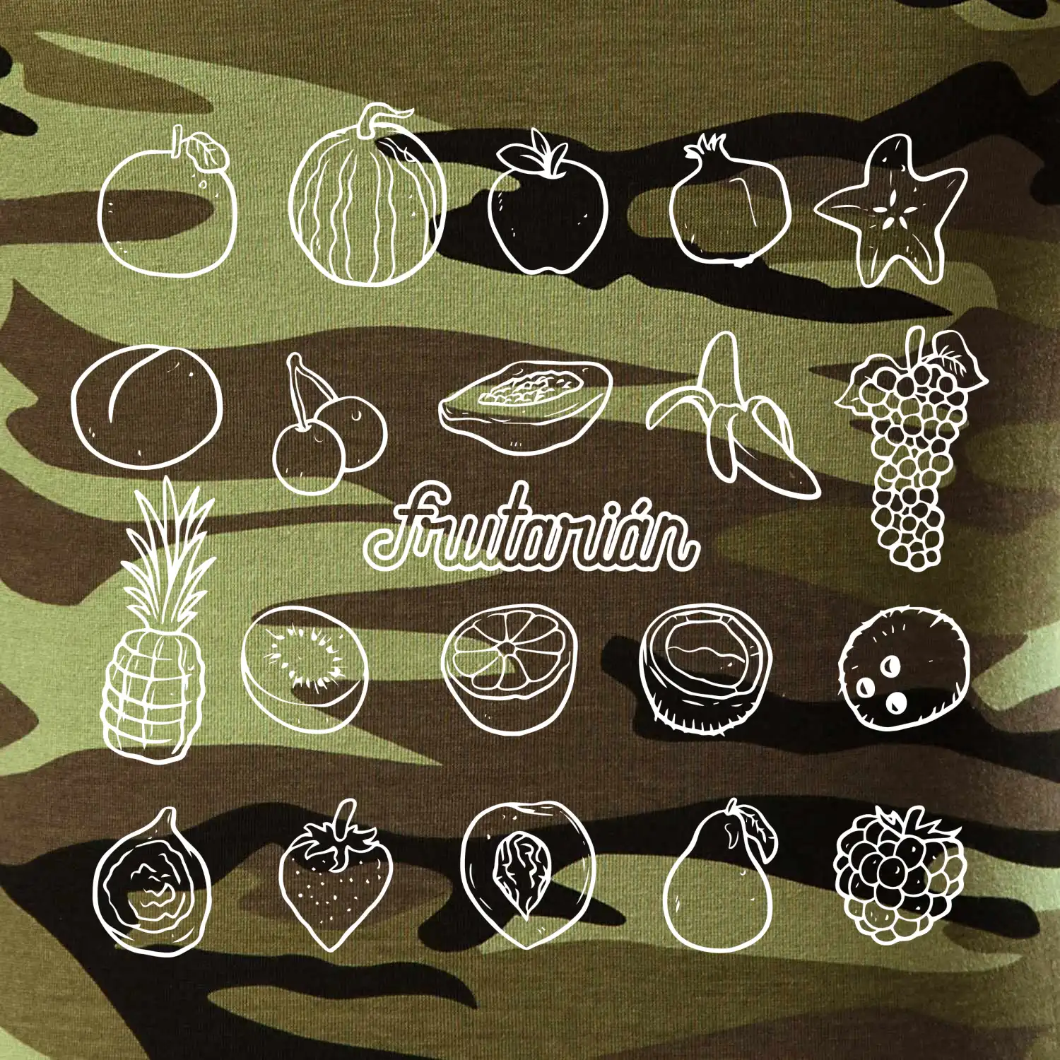 Frutarián ovoce ve čtverci