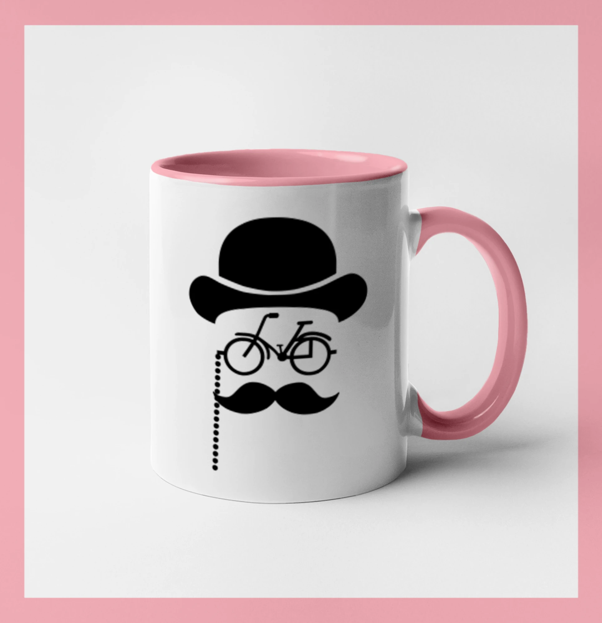 Tričká s fúzikmi - Mustache bicykel - Hrnček 