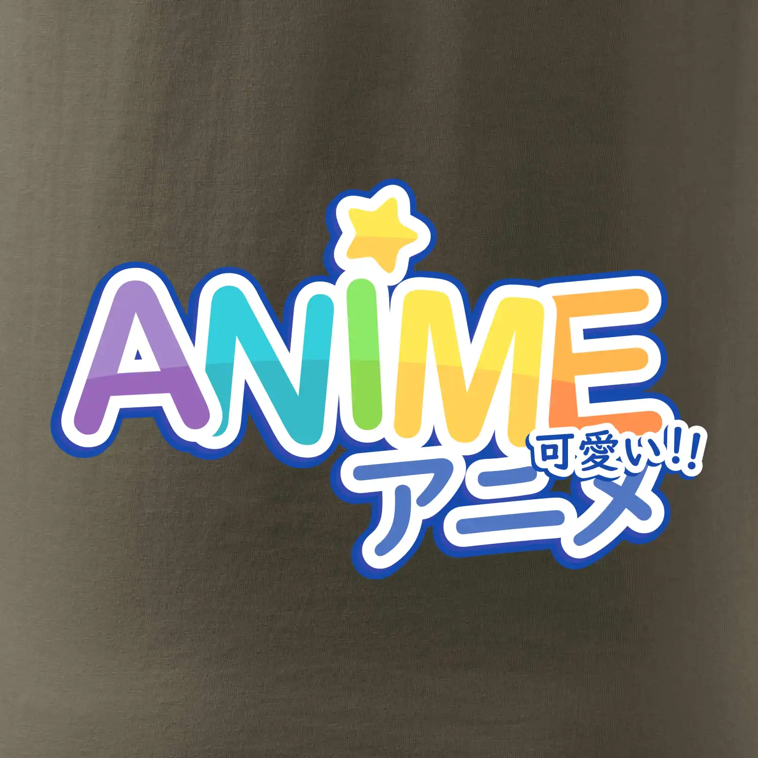 Anime nápis duhový