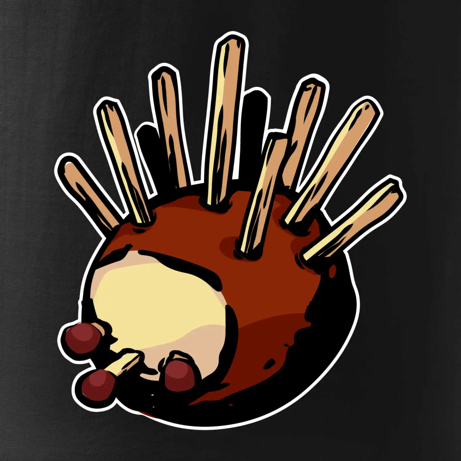 Kaštanový ježeček - prso