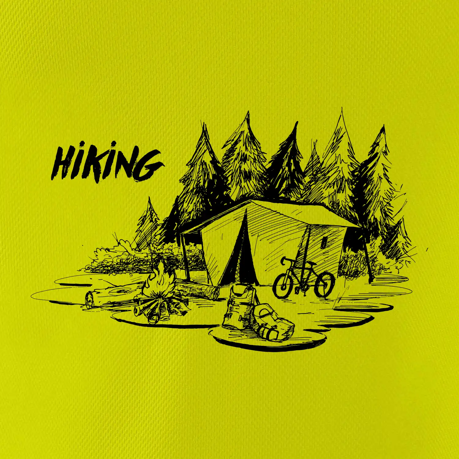 Hiking - obrázek kreslený