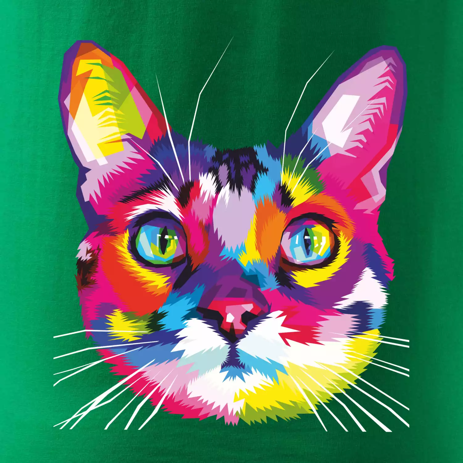 Kočka duhová hlava