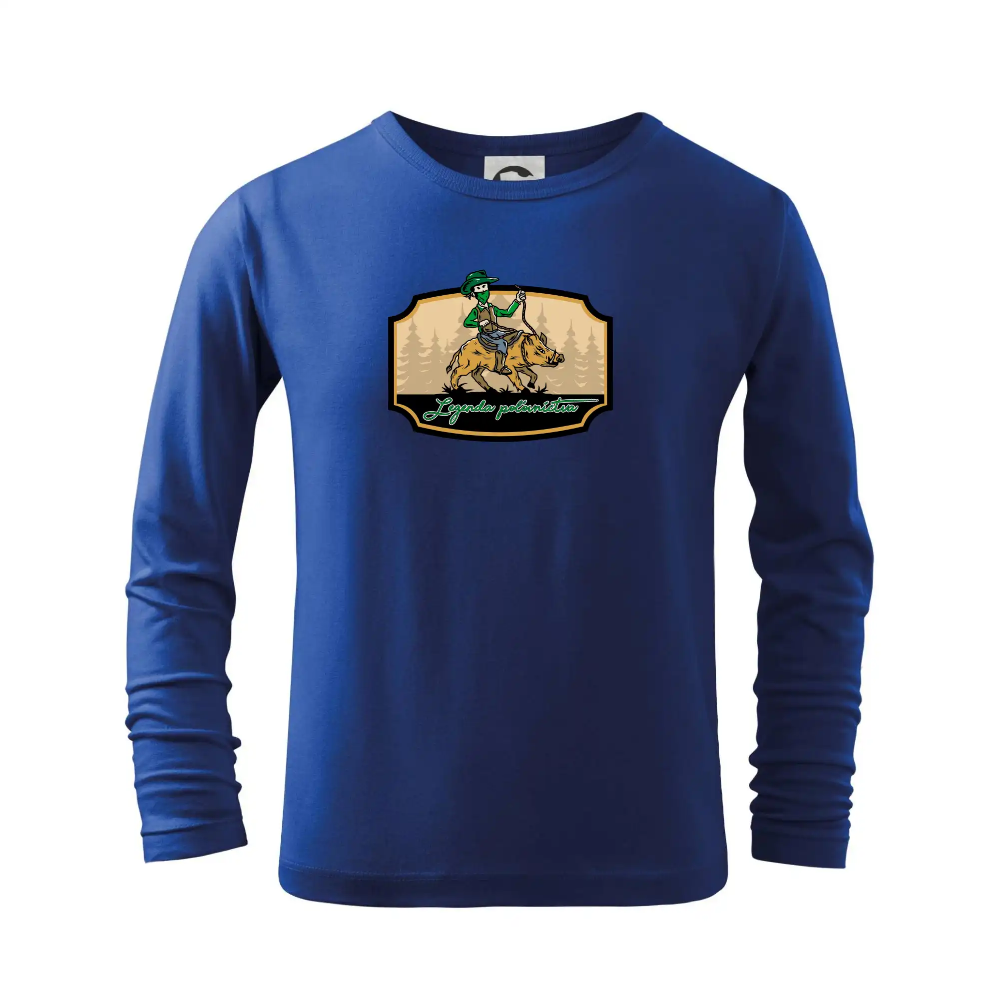Tričká pre poľovníkov a drevorubačov - Legenda poľovníctva diviak SK - Tričko detské Long Sleeve