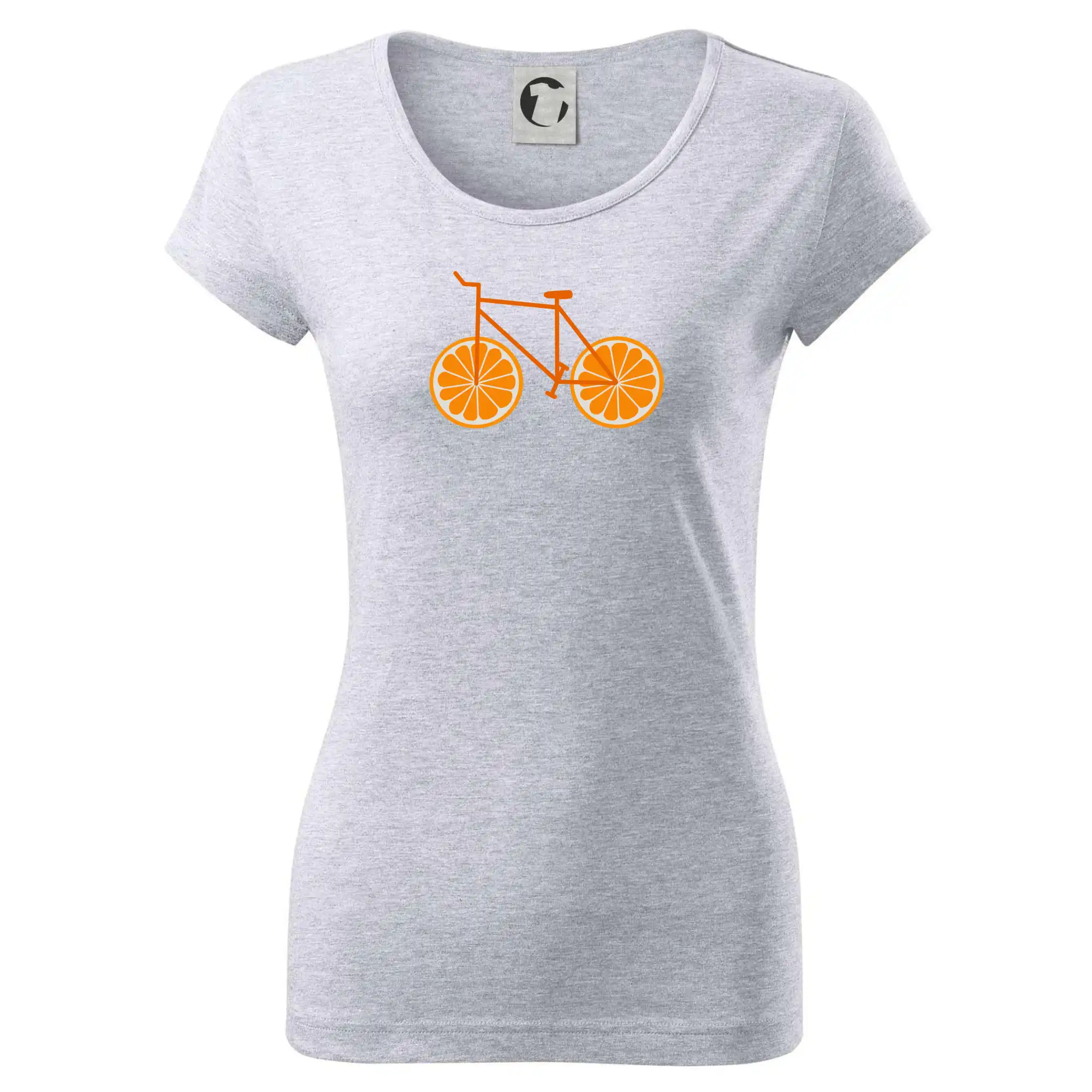 Tričko ako darček pre cyklistu - Bicykel pomaranč - Dámske tričko Pure