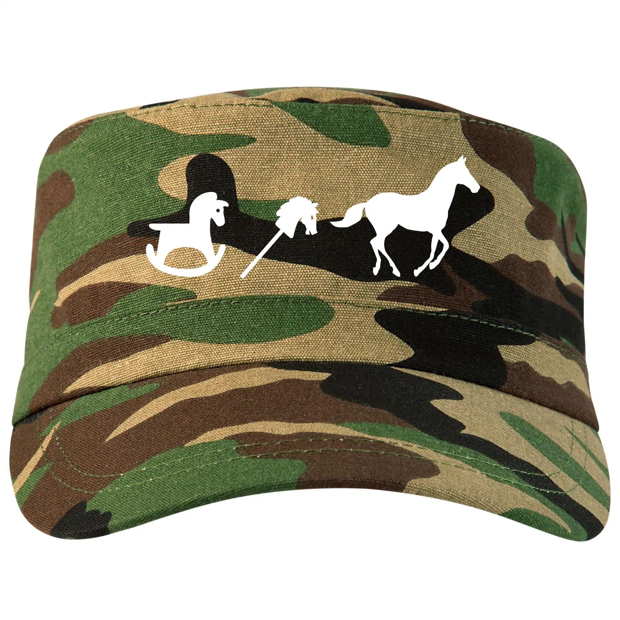 Tričká s koňmi - Evolúcia kone - Šiltovka CAMO