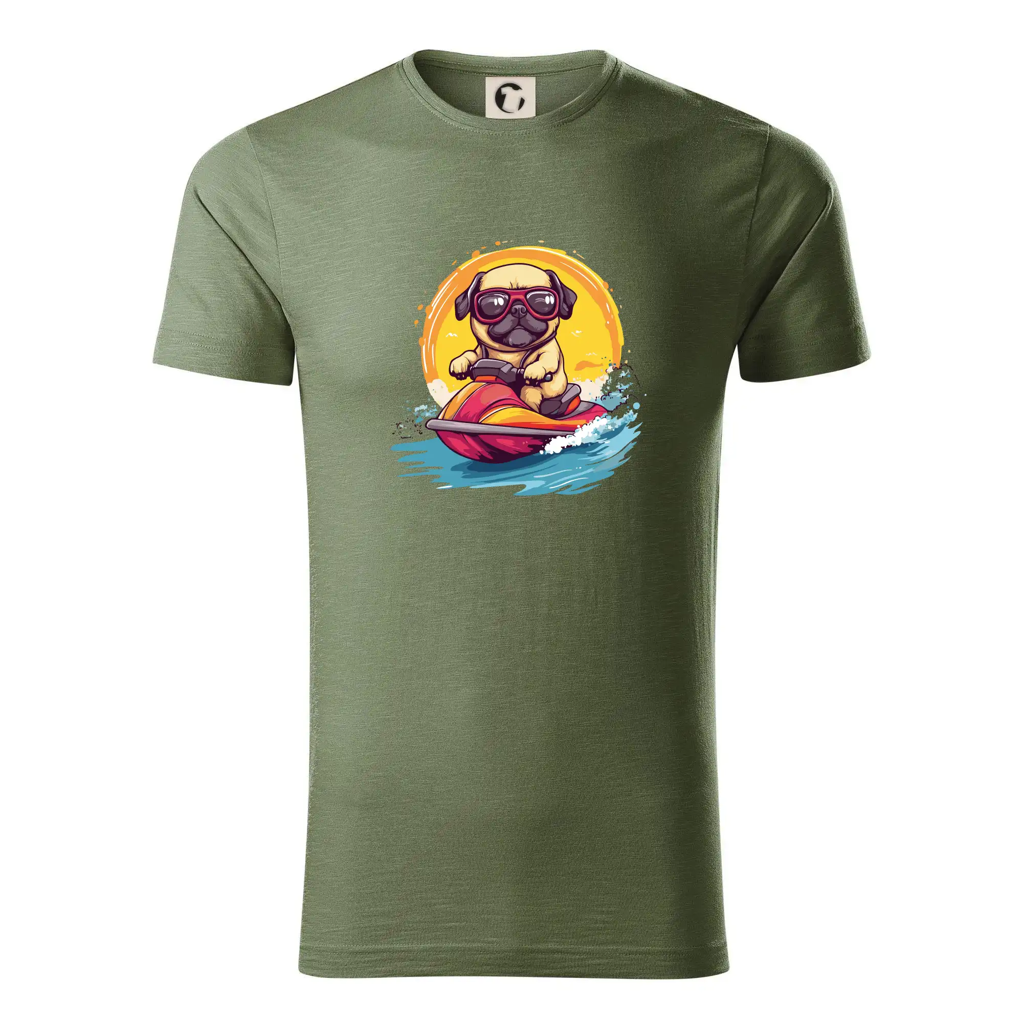 Mops na vodním skútru