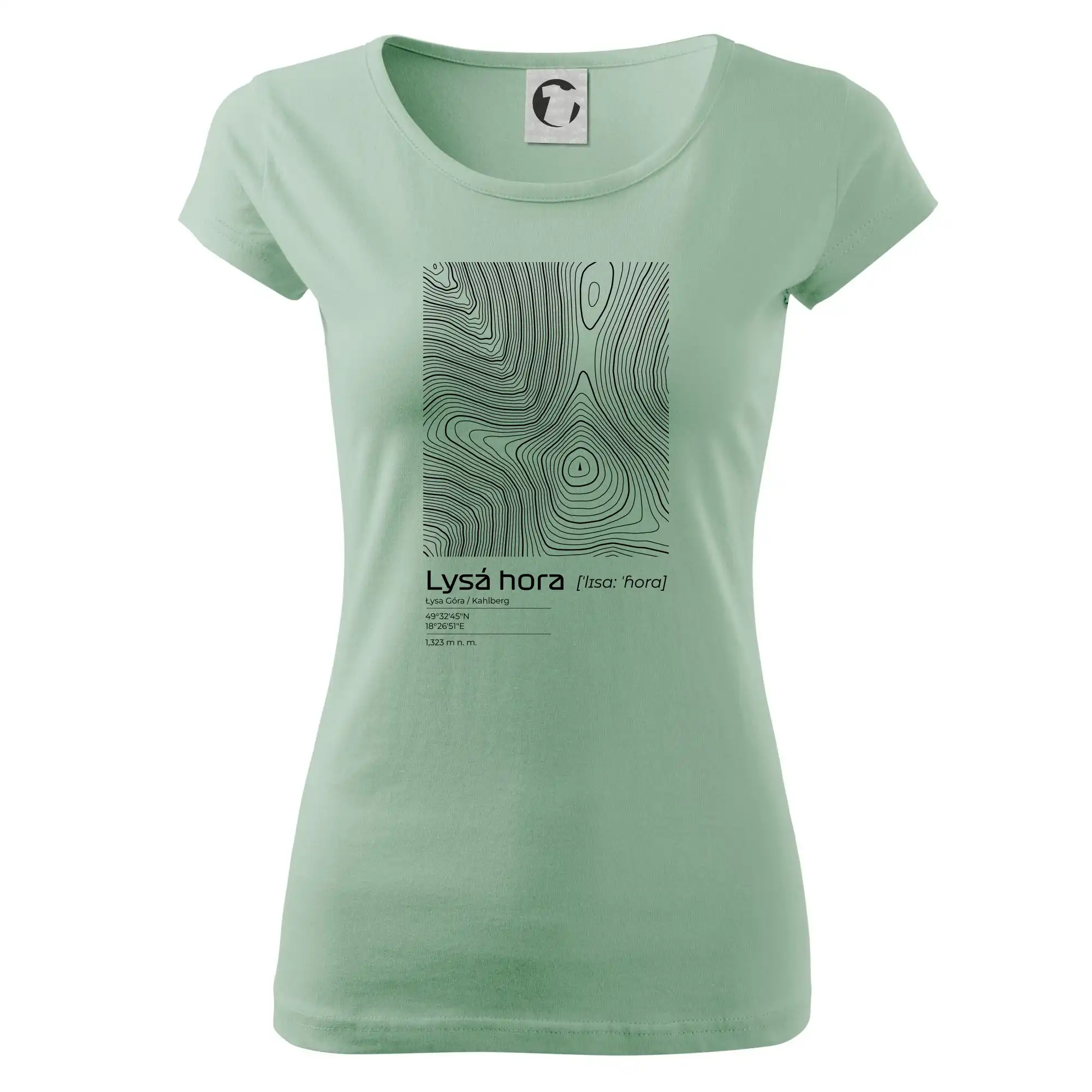 Lysá hora - vrstevnice v obdélníku