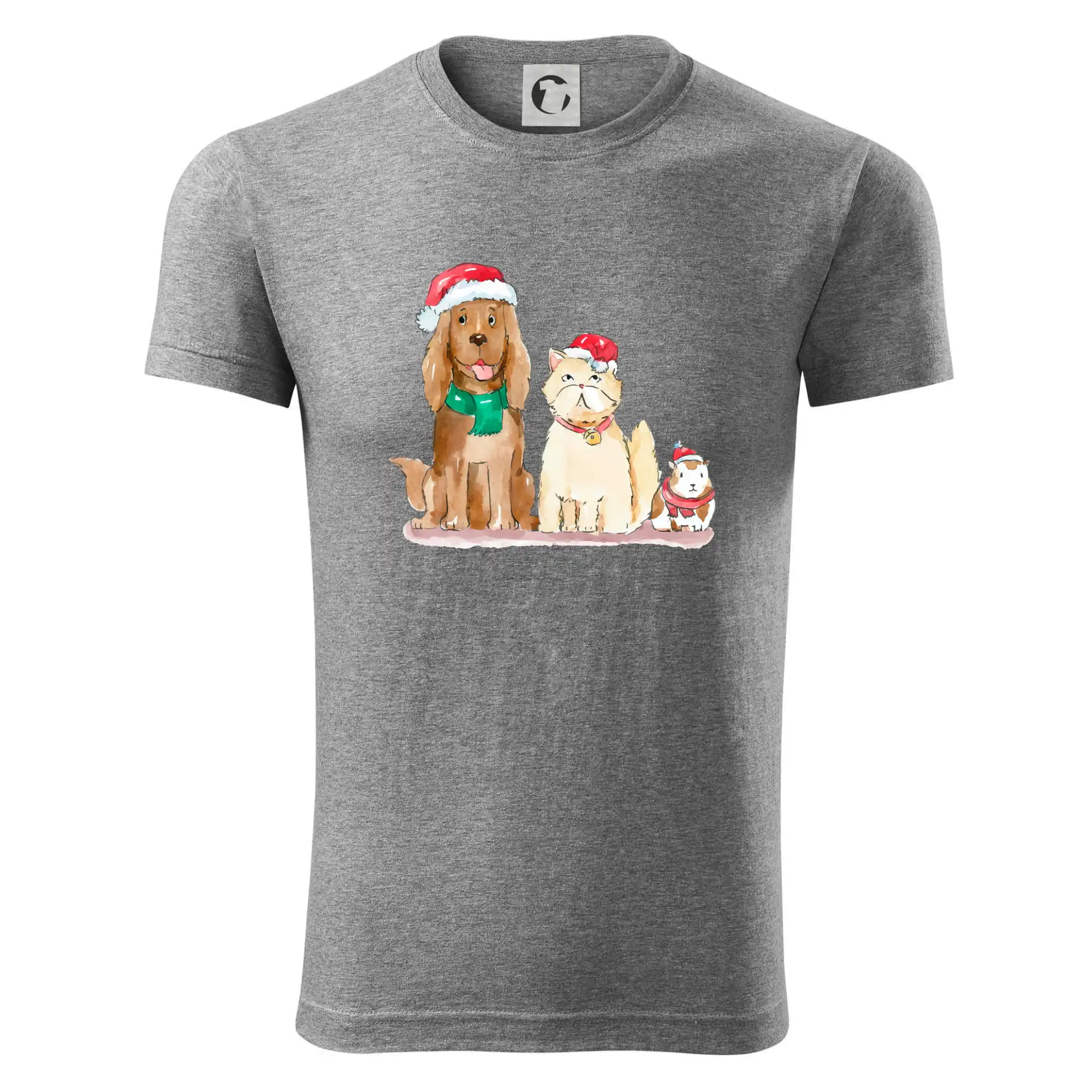 Veselé vánoce - pes, křeček a kočka