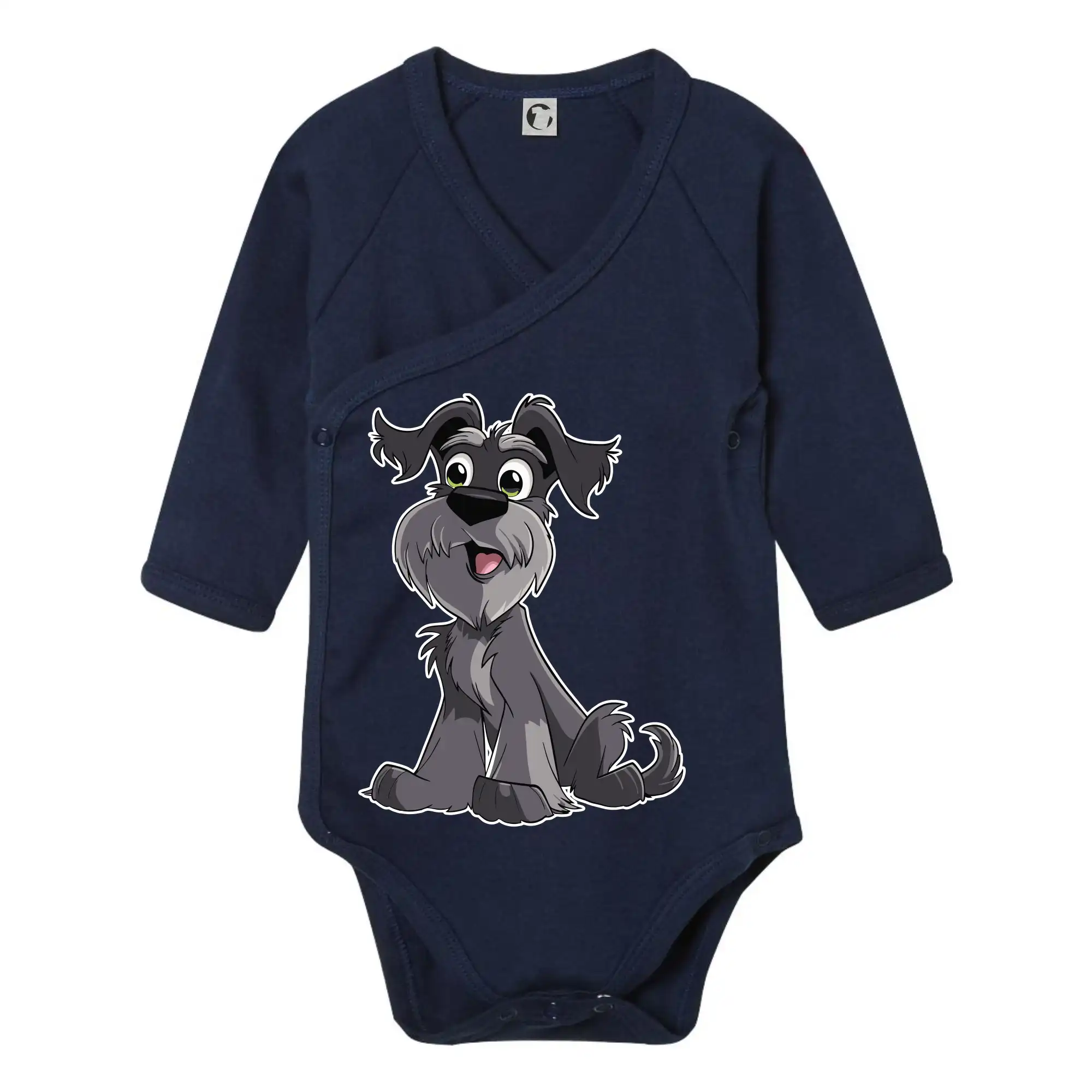 Knírač kreslený sedící