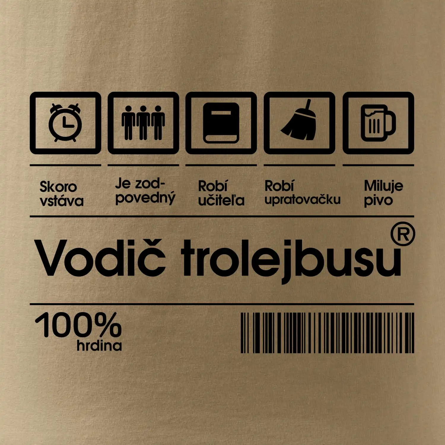 Čiarový kód - Vodič trolejbusu