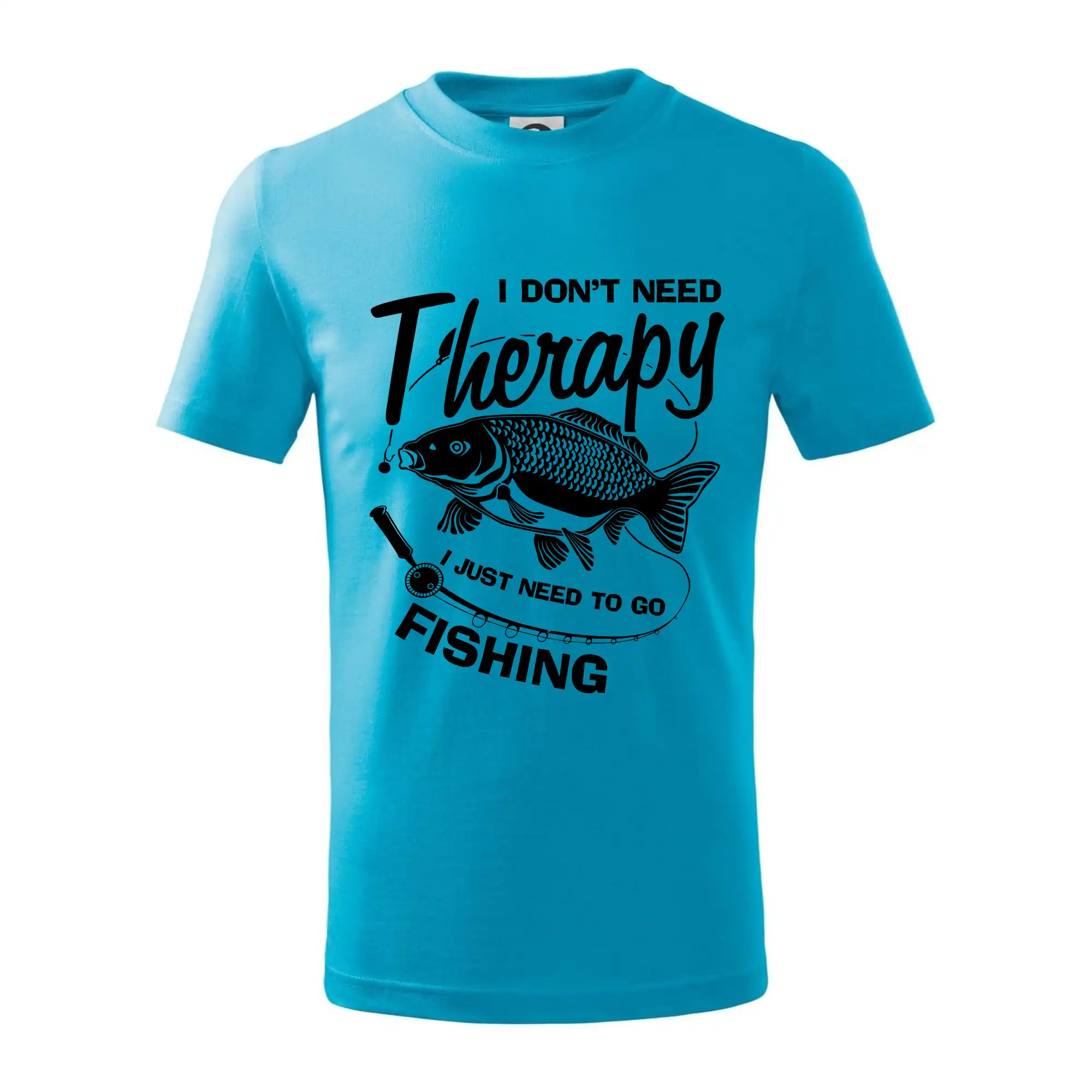 Tričká pre rybárov s potlačou - I dont need therapy - fishing - Tričko detské bavlnené