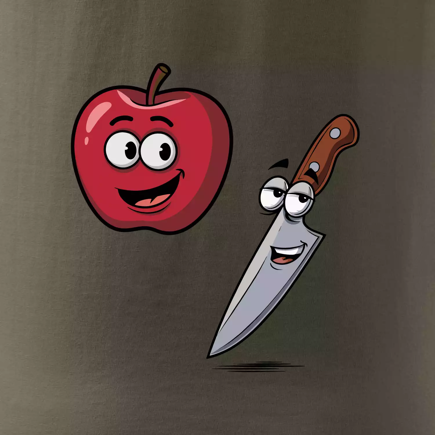 Parové triko - Jablko a nůž