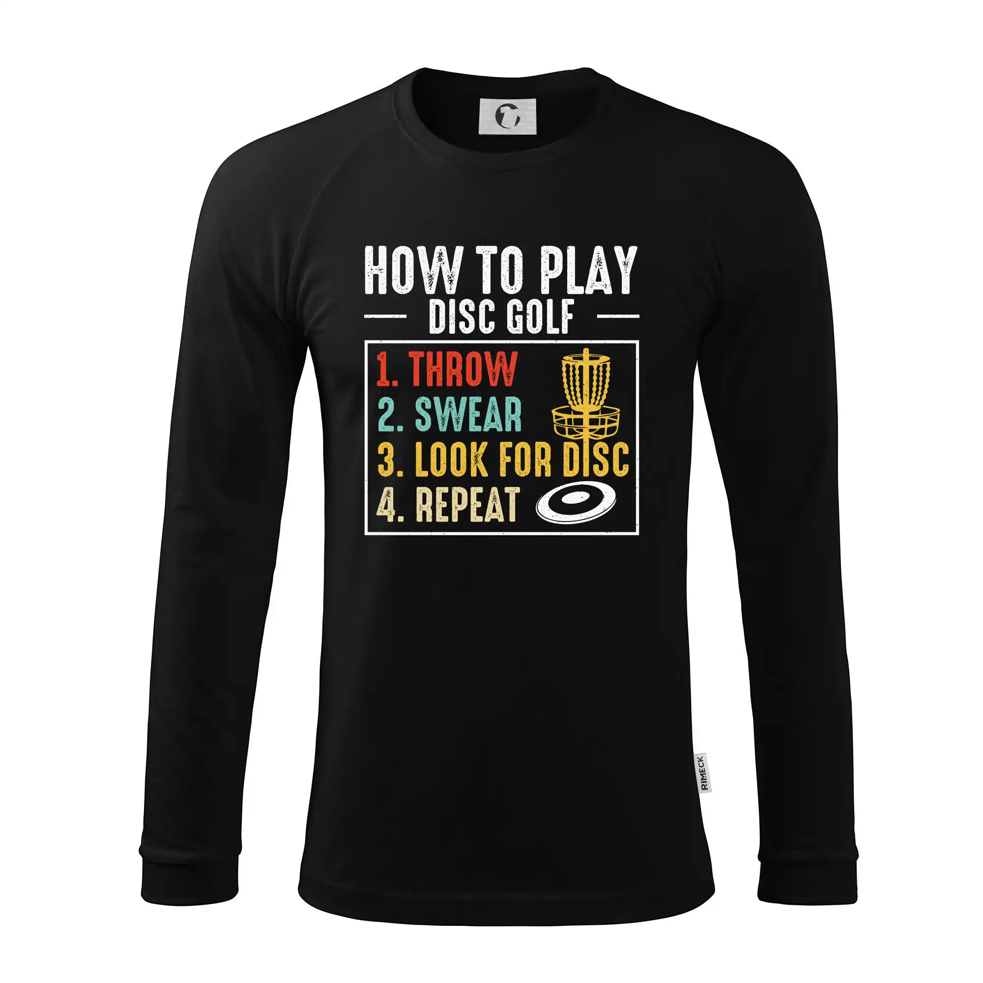 How to play disc golf - Pánske tričko s dlhým rukávom LS130