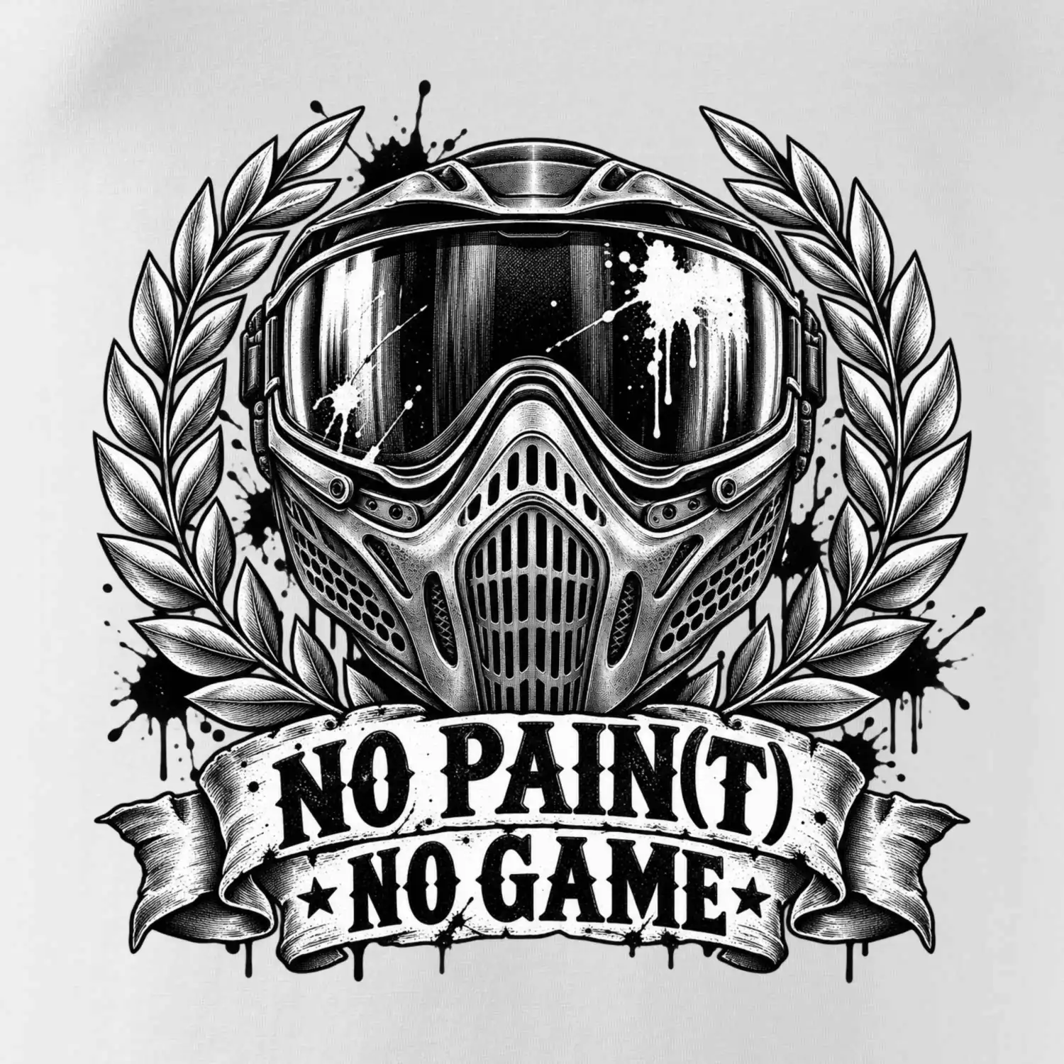 Motiv no paint no game s maskou