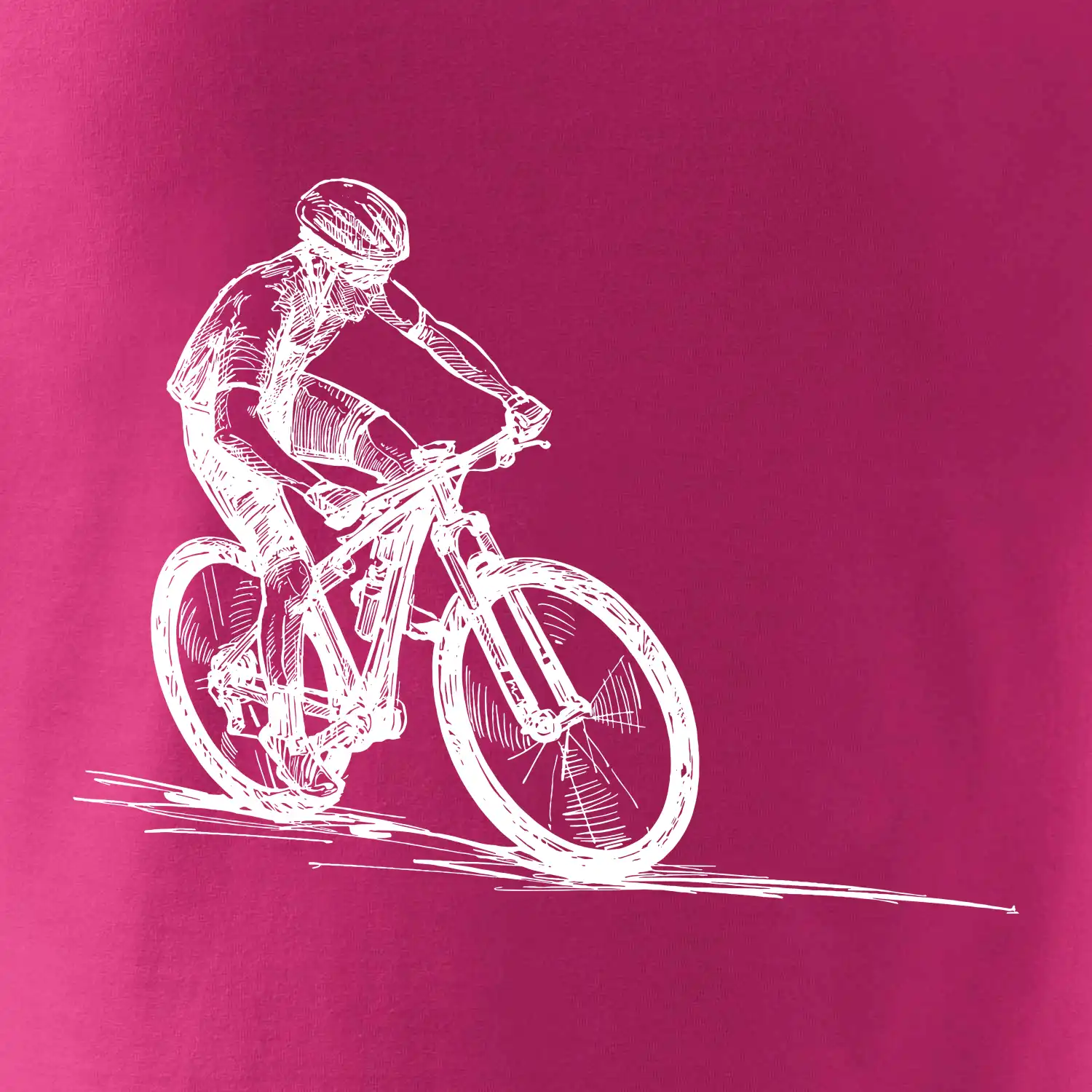 MTB kreslený cyklista