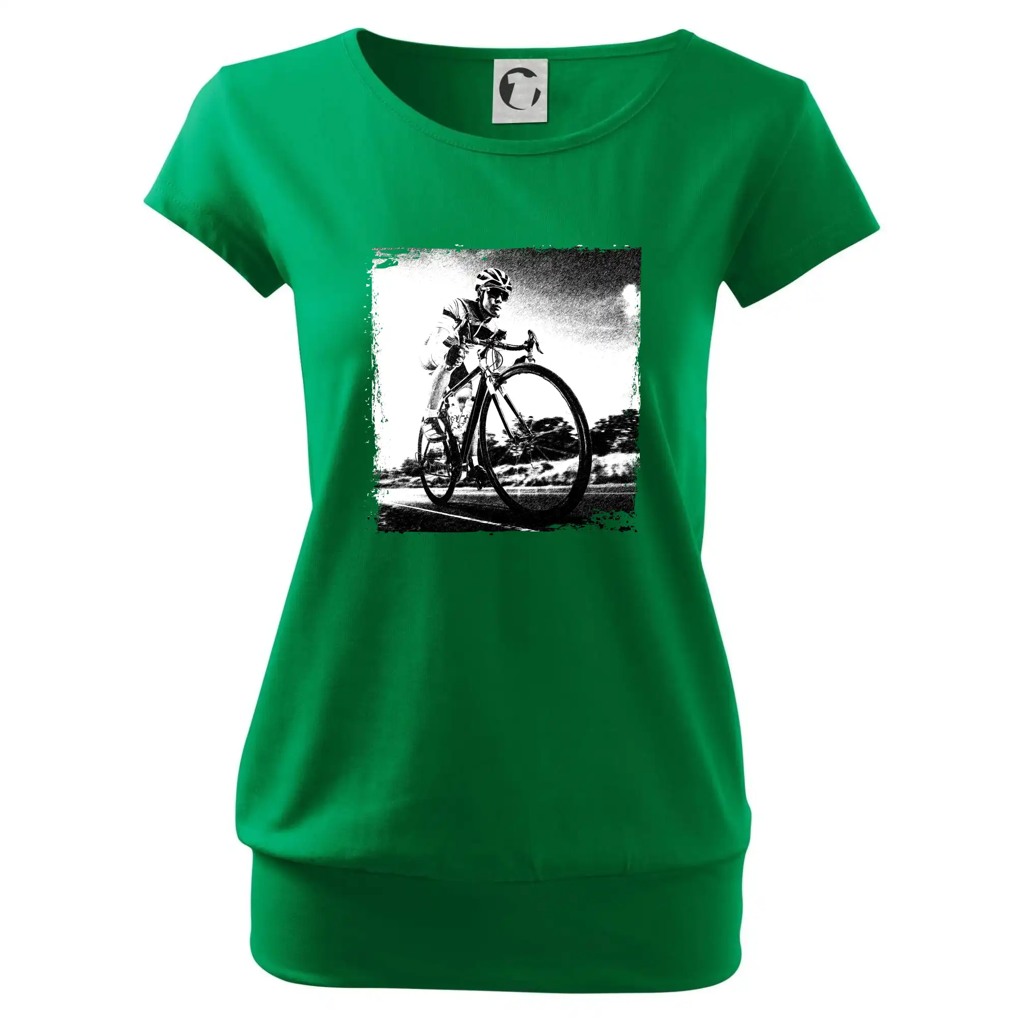 Cyklista černobílá cesta