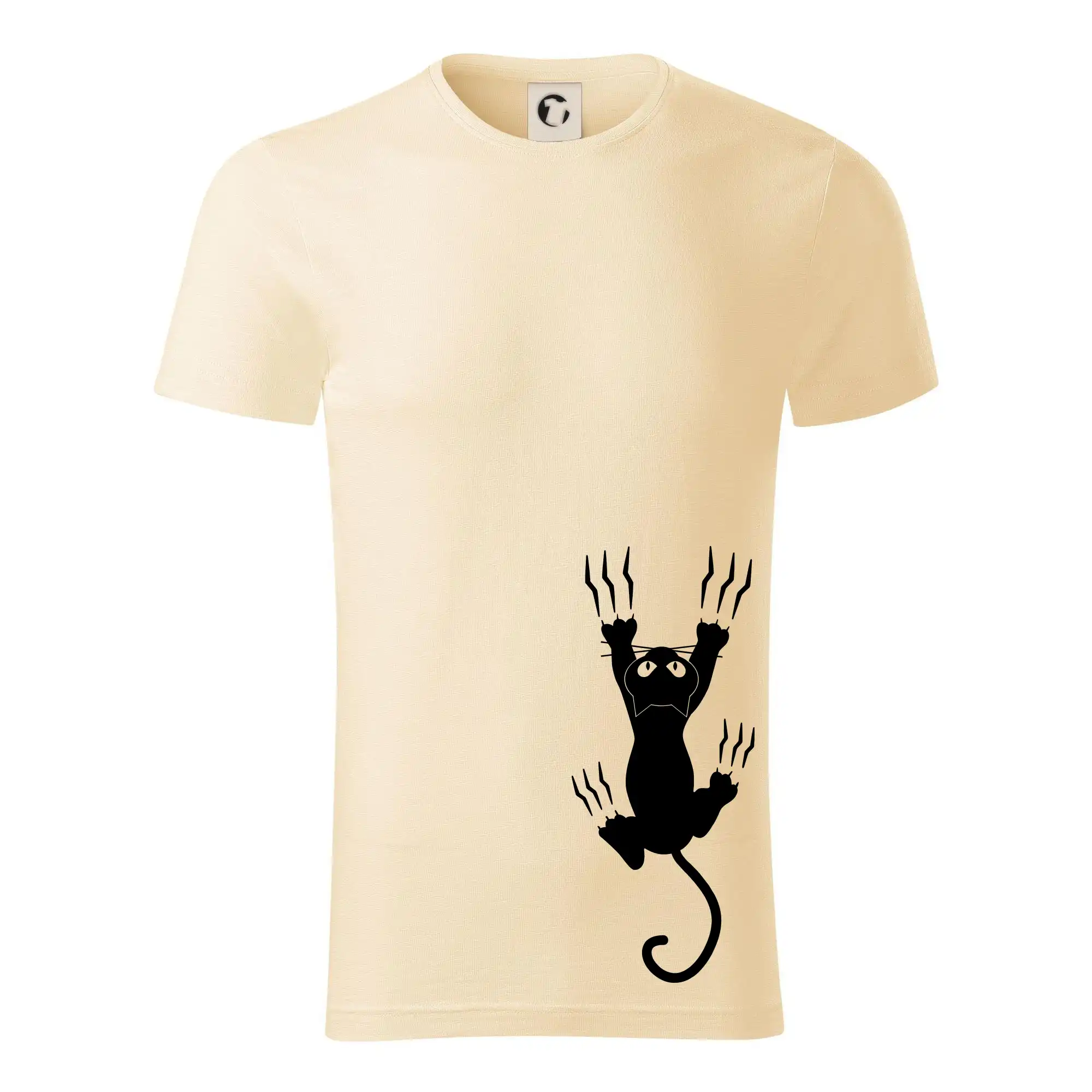 Vtipná tričká s mačkou - Mačka visiaca - Tričko z organickej bavlny