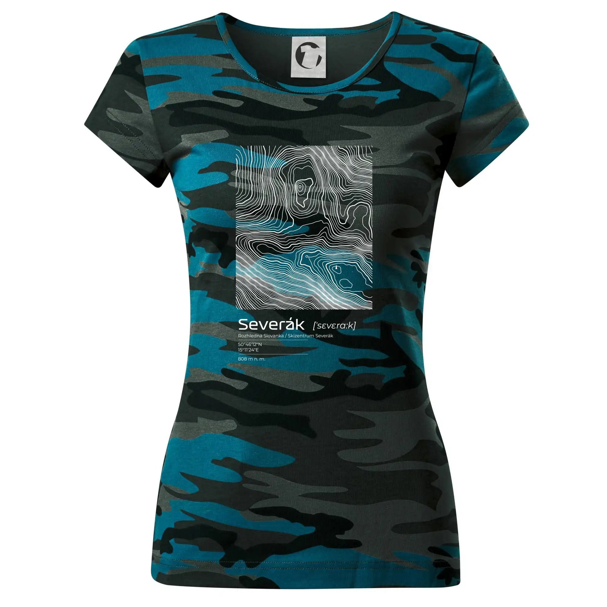 Severák - vrstevnice v obdélníku