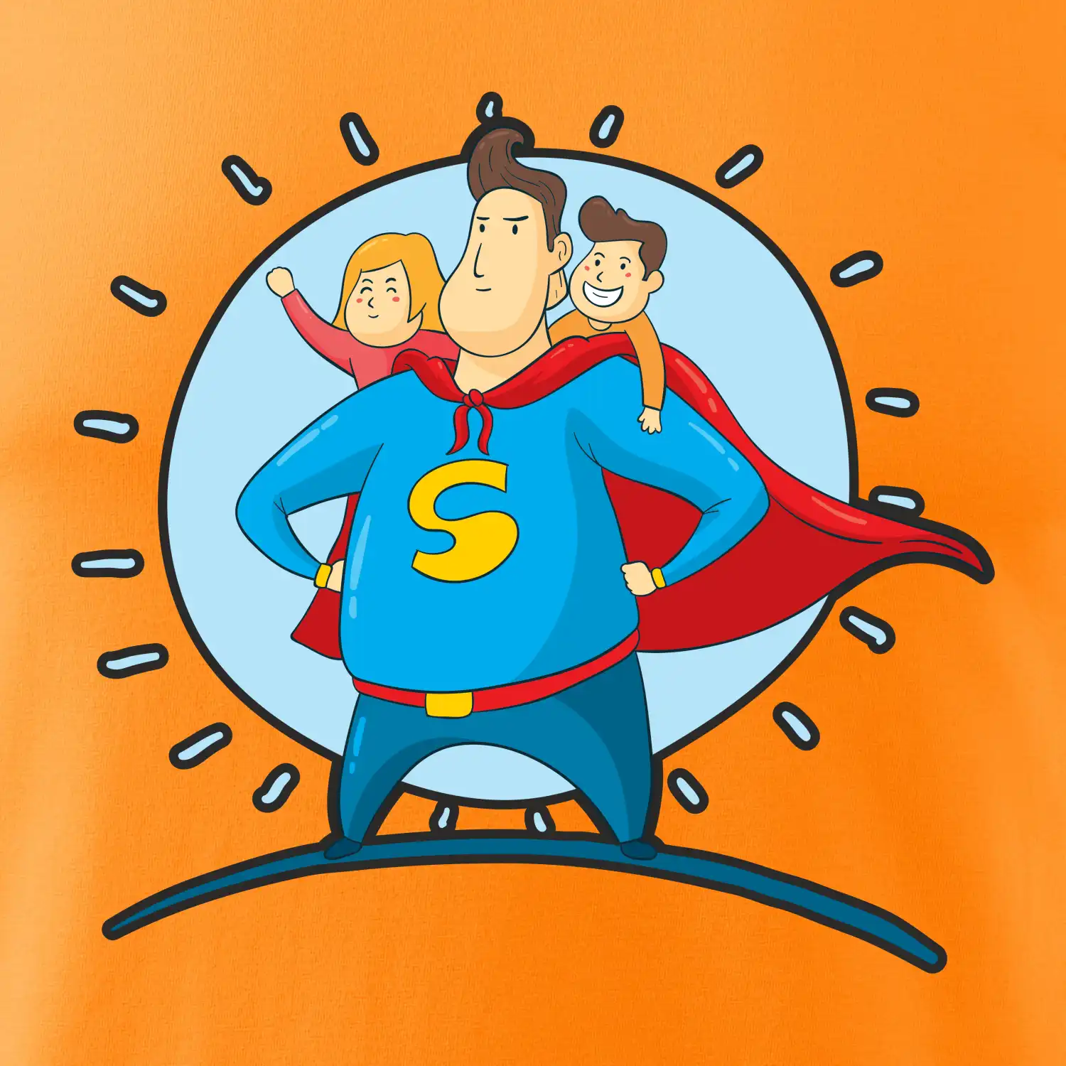 Táta superman - holka a kluk