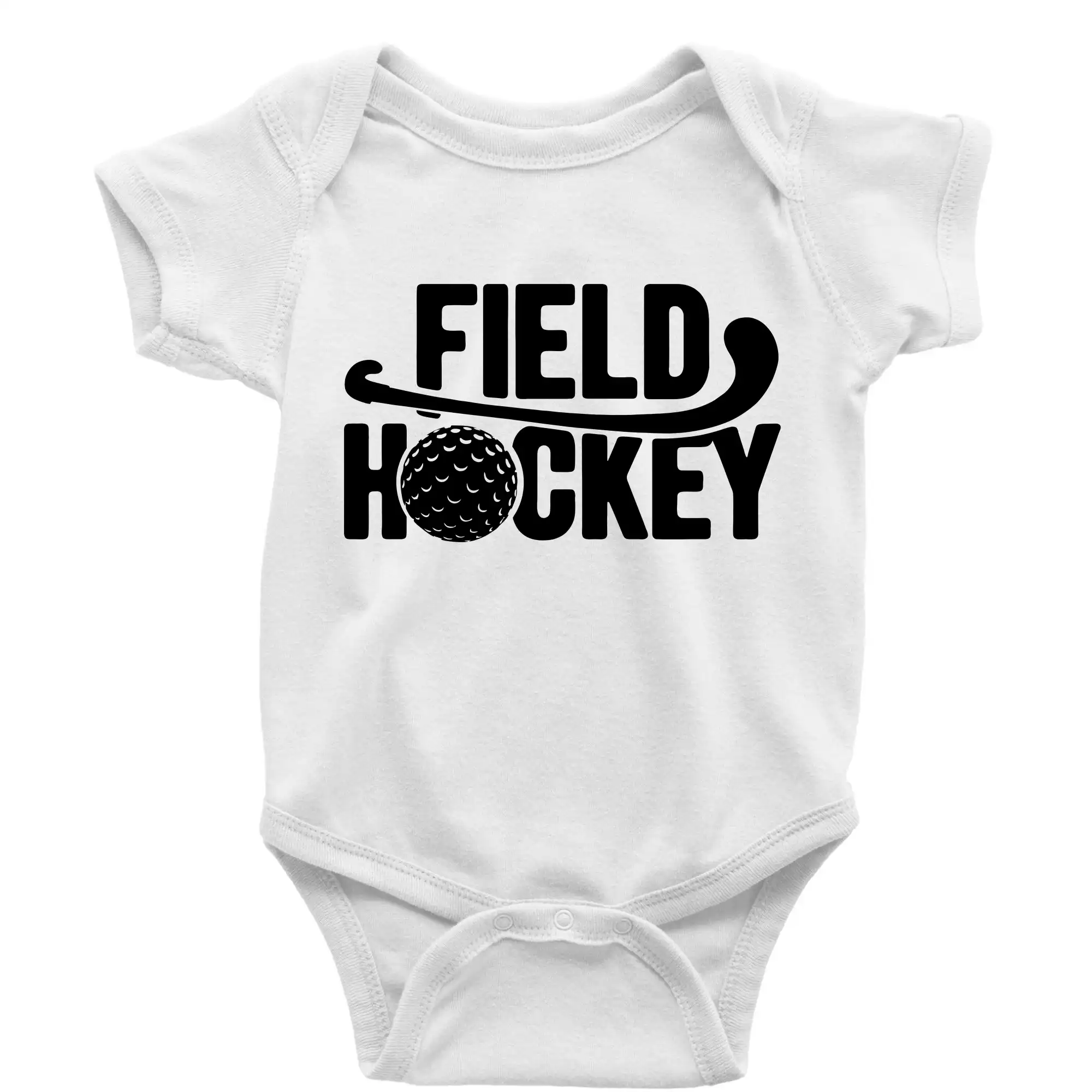 Field hockey míček a nápis