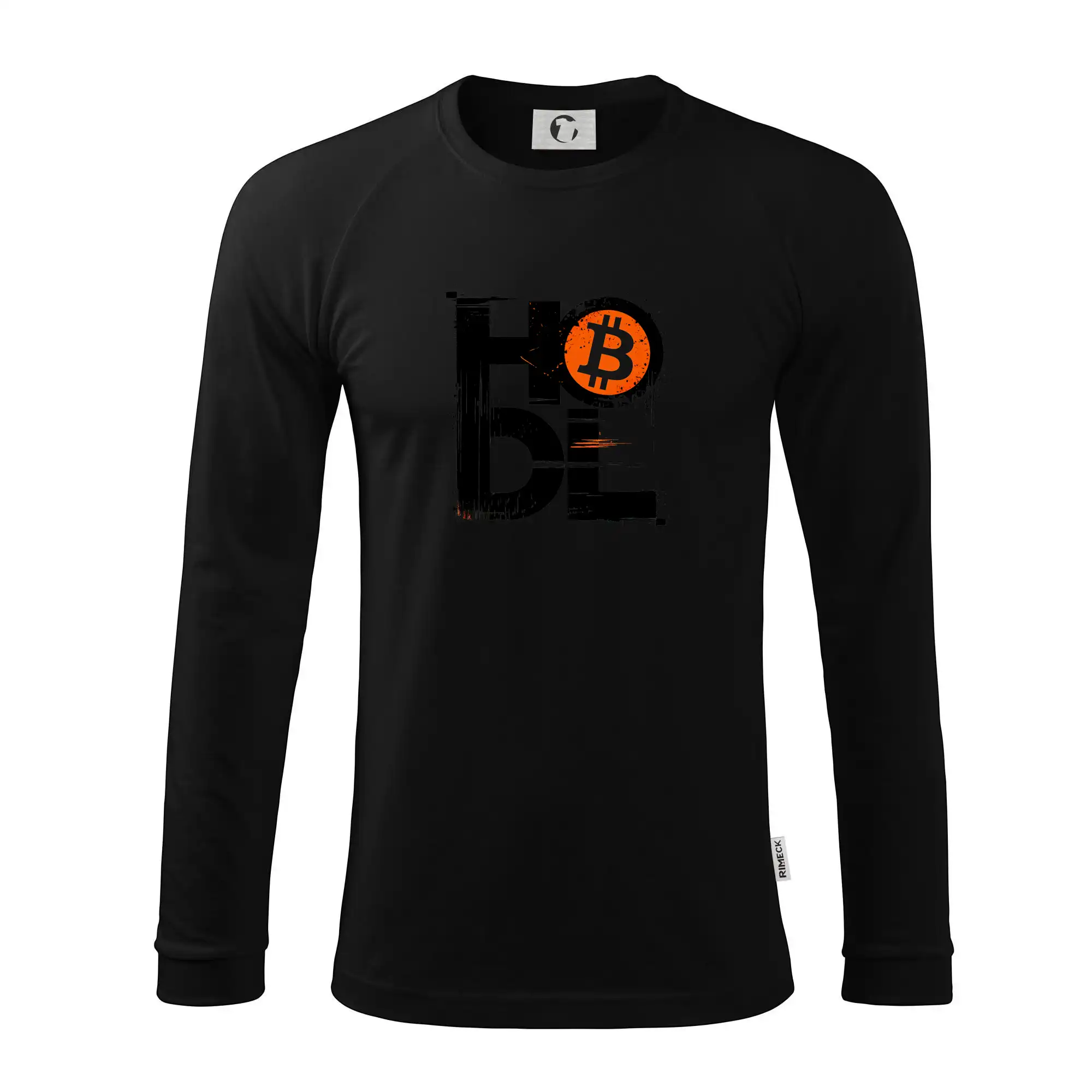 Hodl velký nápis a logo BTC